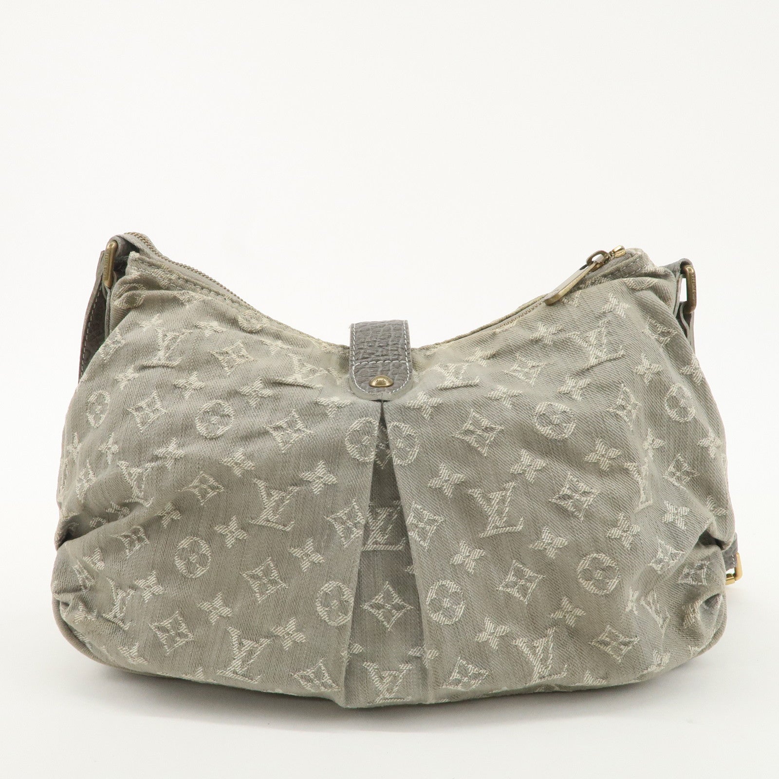 Louis Vuitton Monogram Denim Slytree Shoulder Bag Gris M45834 Used