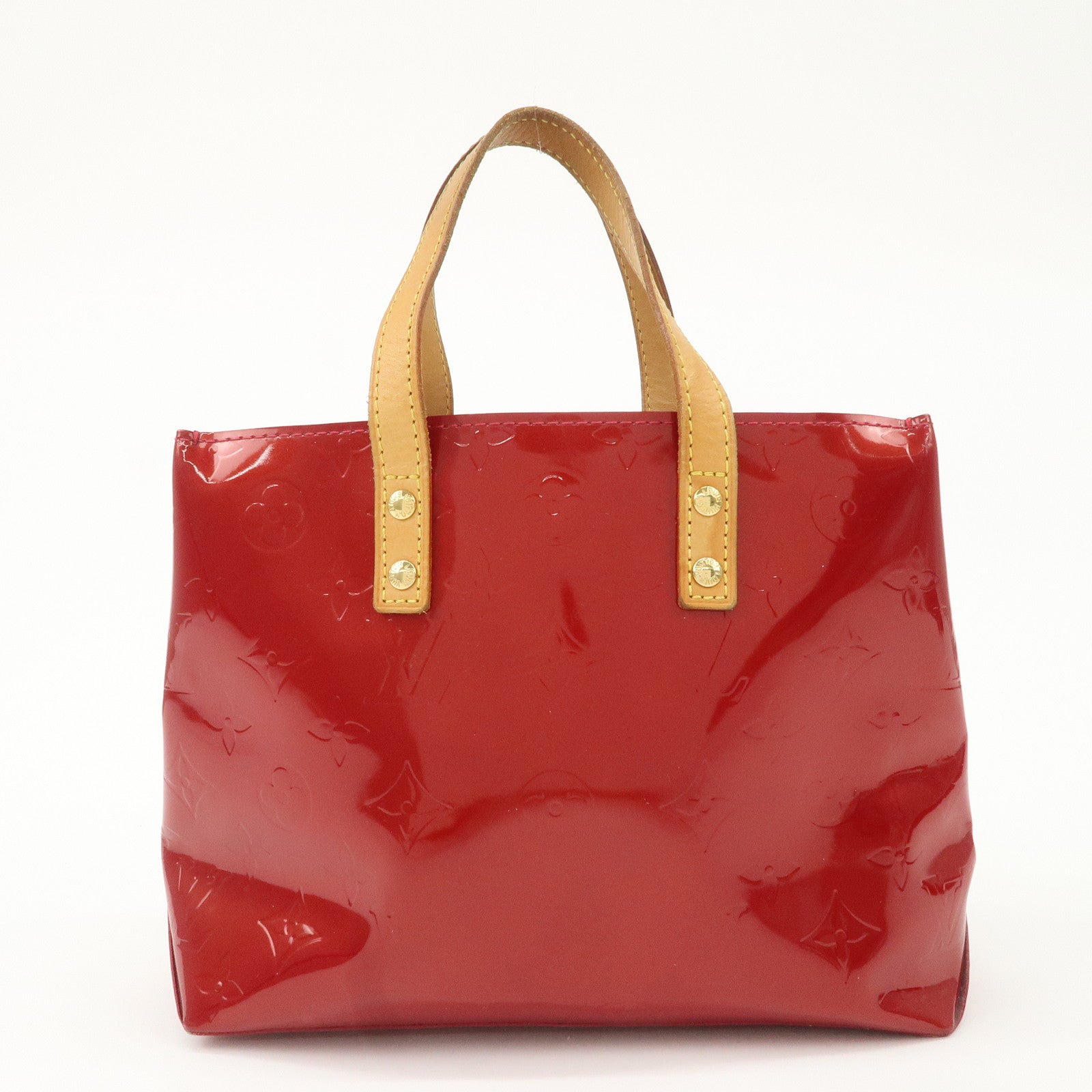 Louis Vuitton Monogram Vernis Lead PM Hand Bag Red M91990