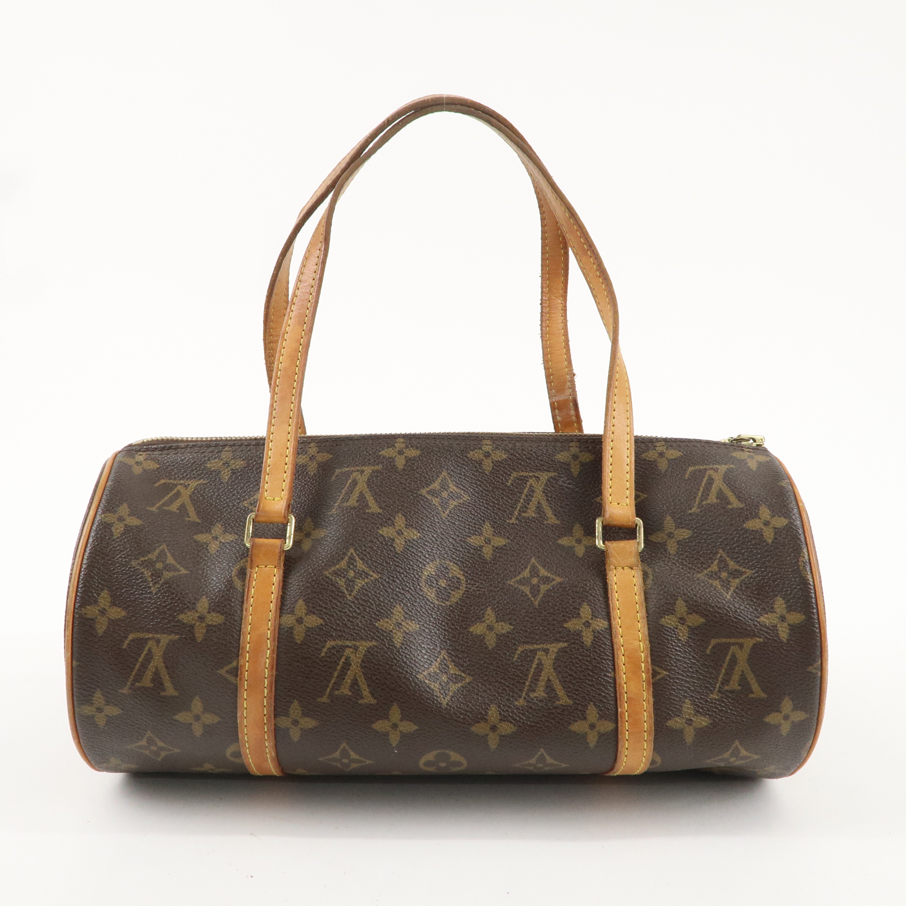 Louis Vuitton Monogram Papillon 30 Hand Bag 
Pouch Brown M51385