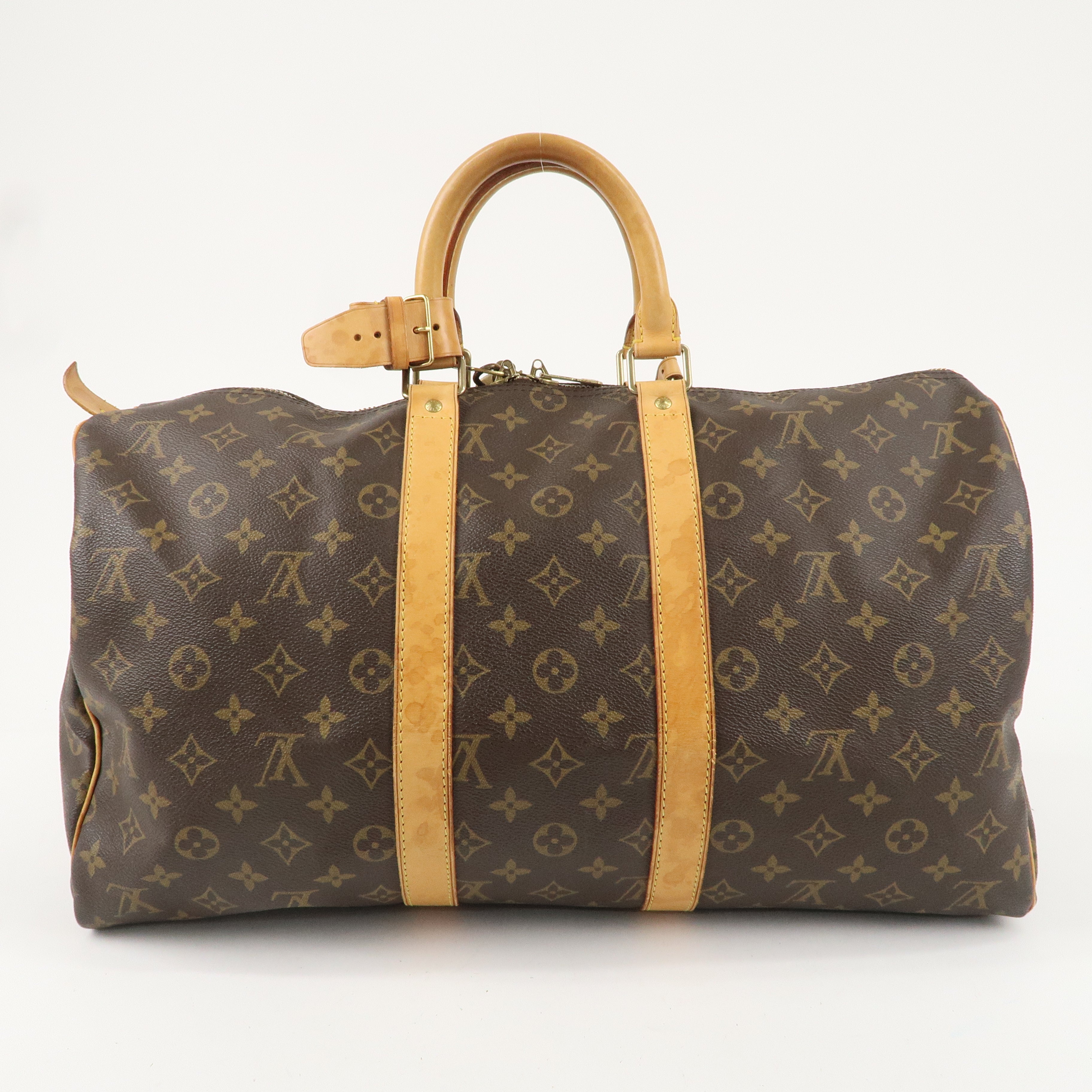 Louis Vuitton Monogram Keep All 45 Boston Bag Brown M41428