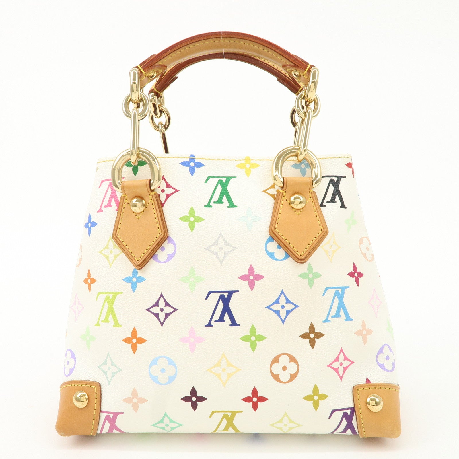 Louis Vuitton Monogram Multicolor Audra Hand Bag Blanc M40047 Used