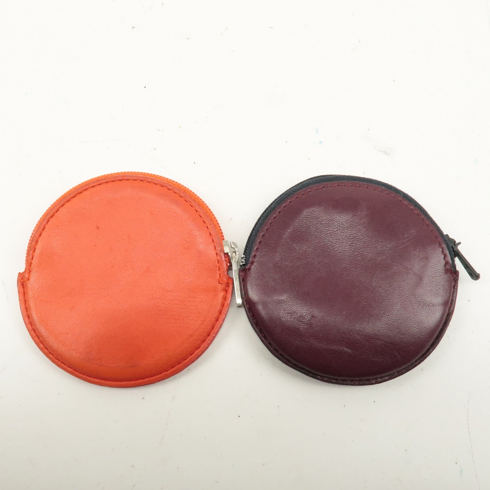 LOEWE Set of 2 Anagram Leather Coin Case Bordeaux Red