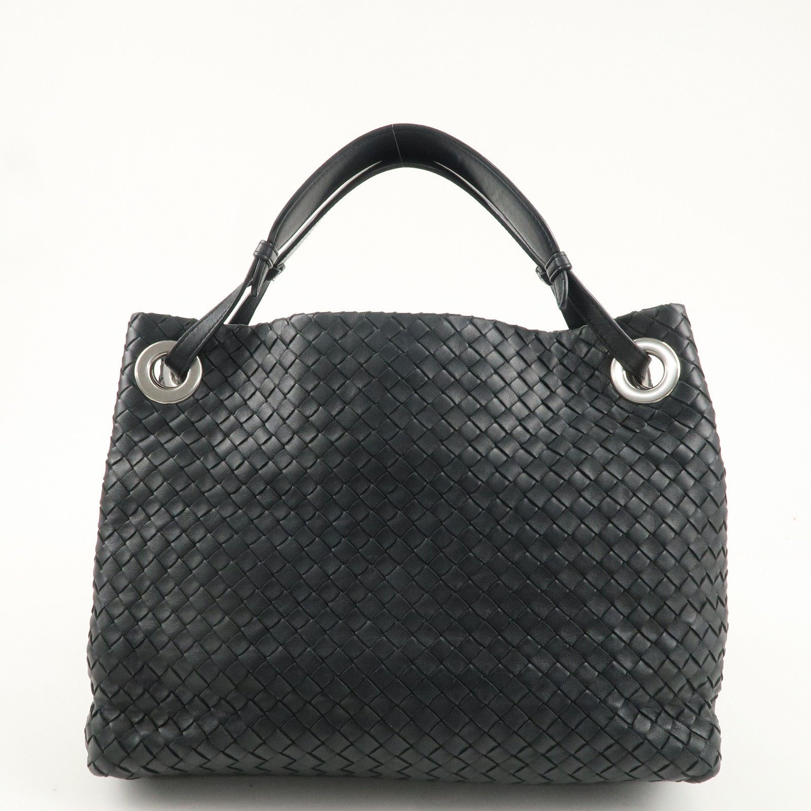 BOTTEGA VENETA Intrecciato Leather Small Garda Bag Black 405071