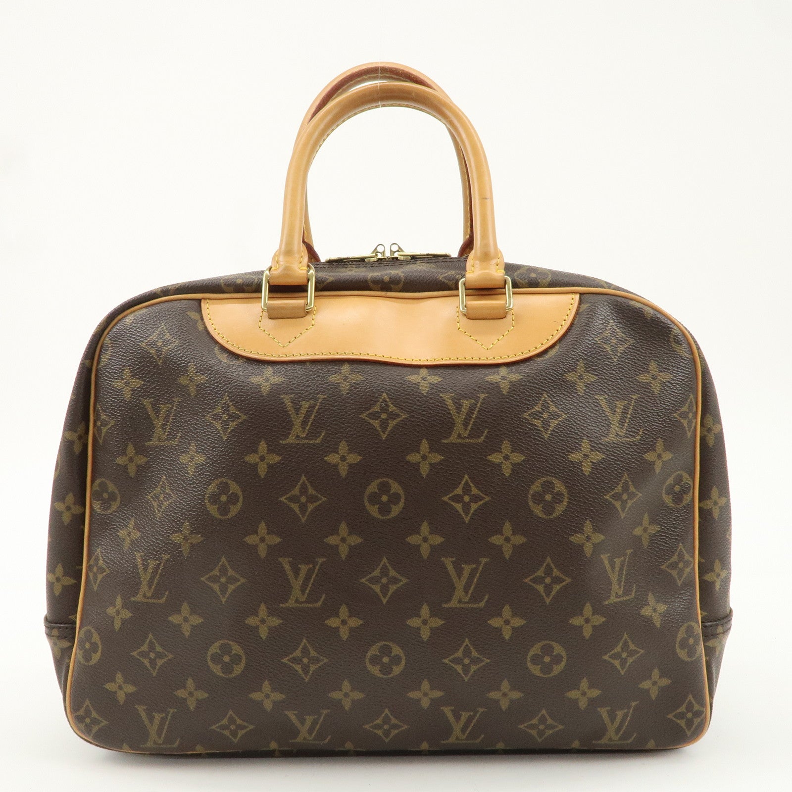 Louis Vuitton Monogram Deauville Hand Bag Brown M47270