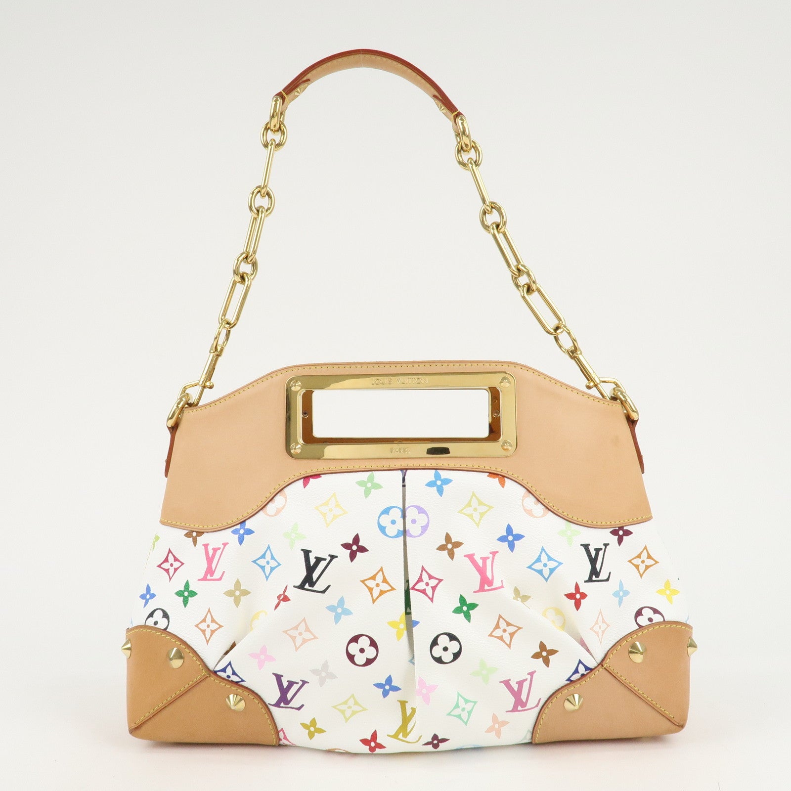 Louis Vuitton Monogram Multicolor Judy MM Hand Bag Blanc M40255 Used