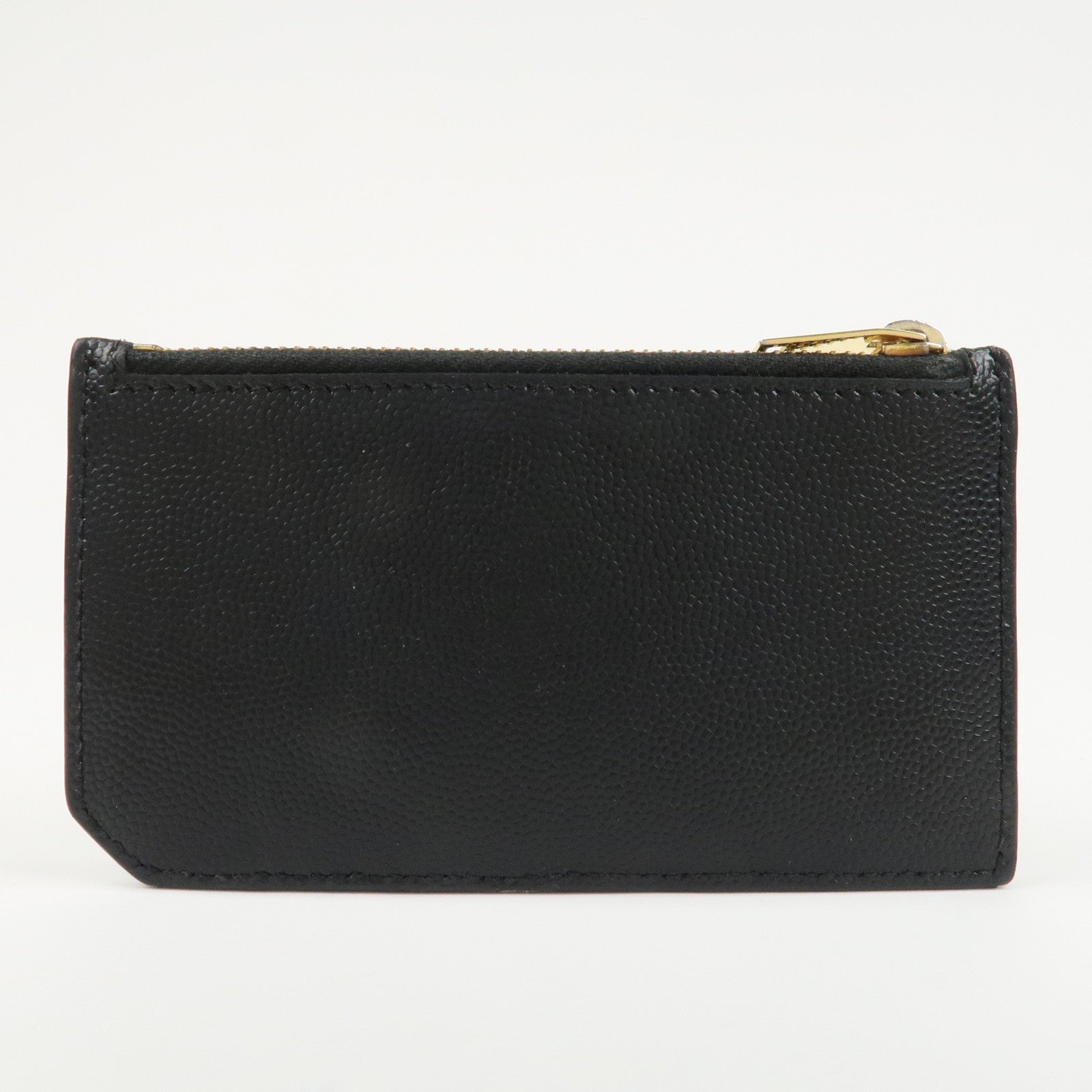 Saint Laurent Paris Leather Coin Case Card Case Black Used