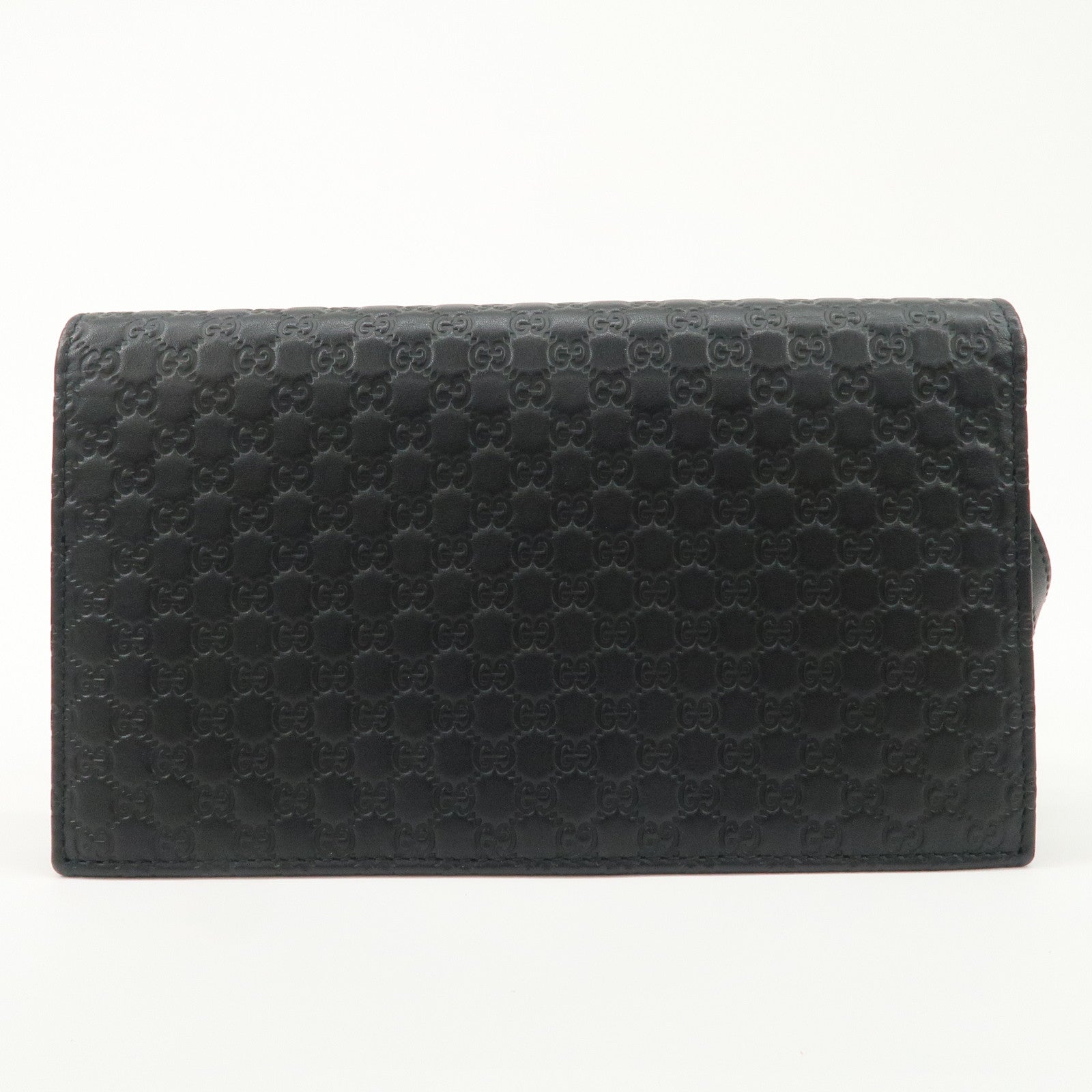 GUCCI Guccissima Leather Shoulder Bag Wallet Black 466507