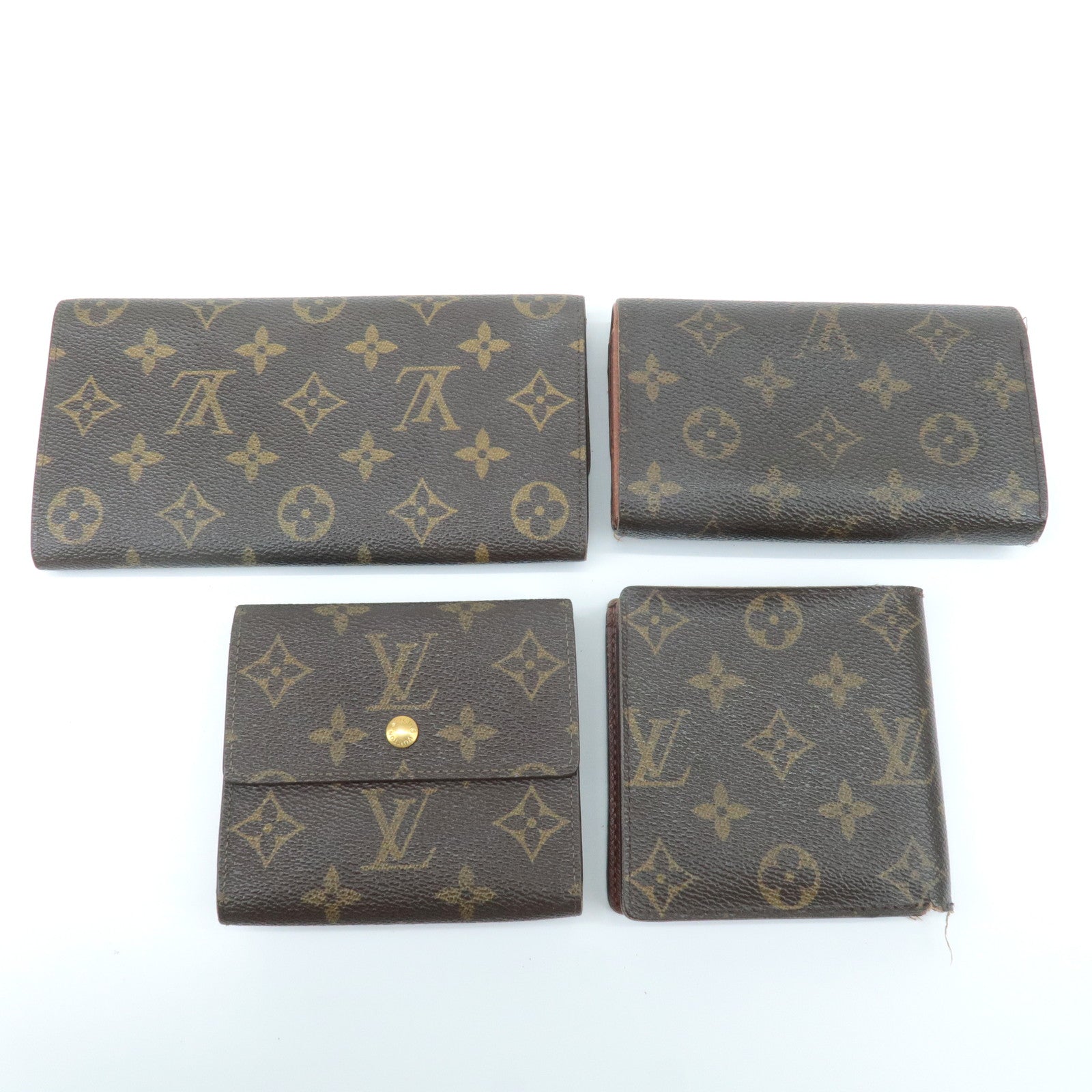 Louis Vuittton Set of 4 Monogram Porte Monnaie Portefeuil Wallet