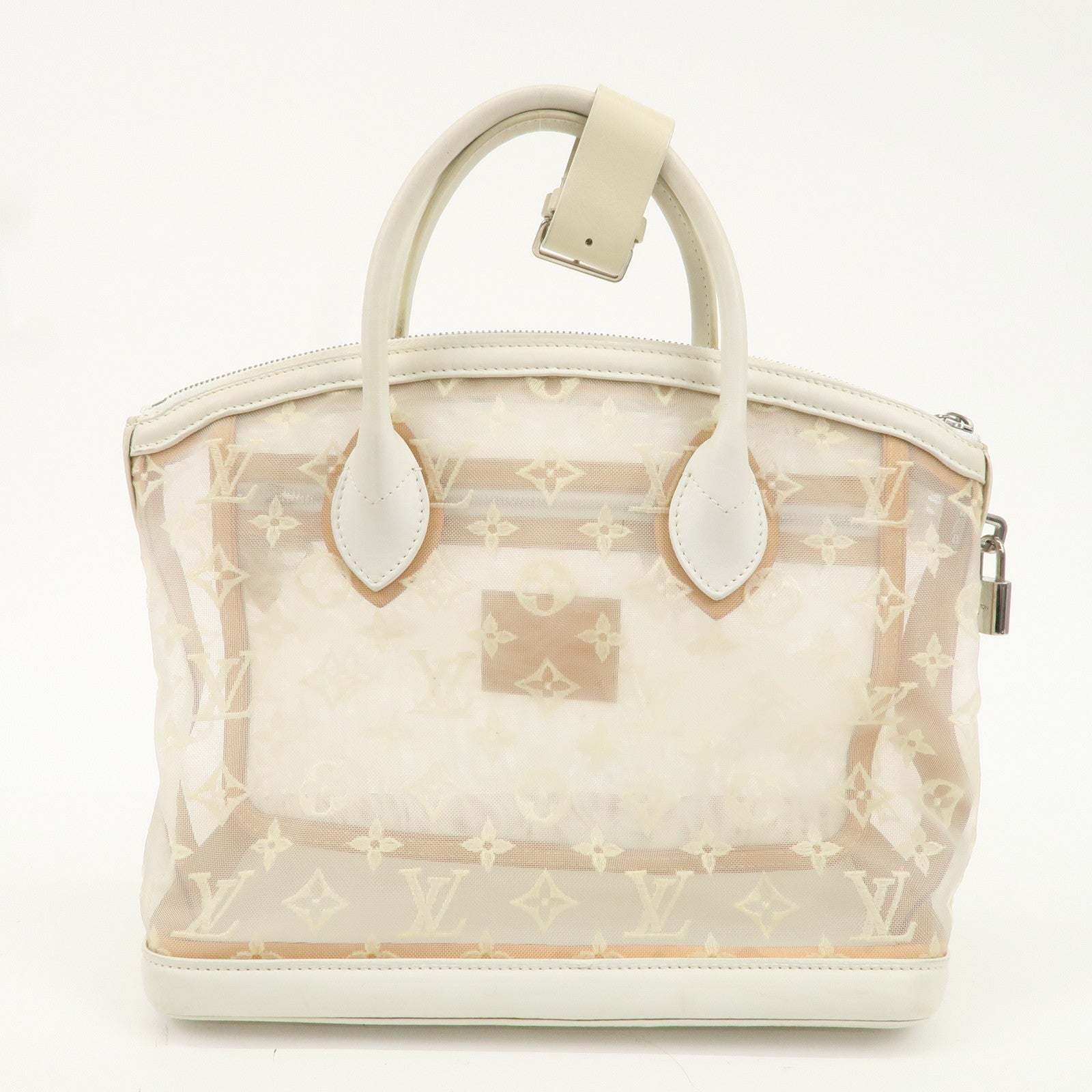 Louis Vuitton Monogram Transparence Lockit Hand Bag Blanc M40699