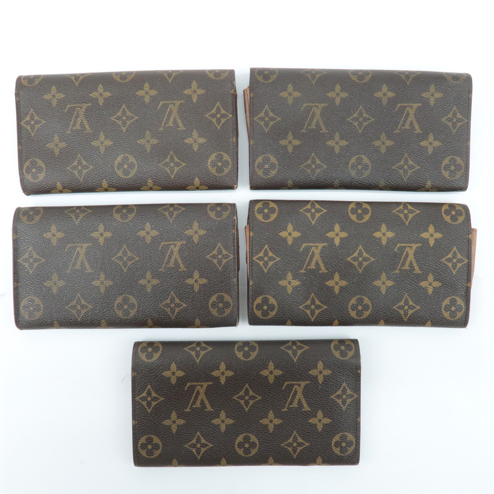 Louis Vuitton Set of 5 Monogram Pochette Porte Monnaie Credit Used