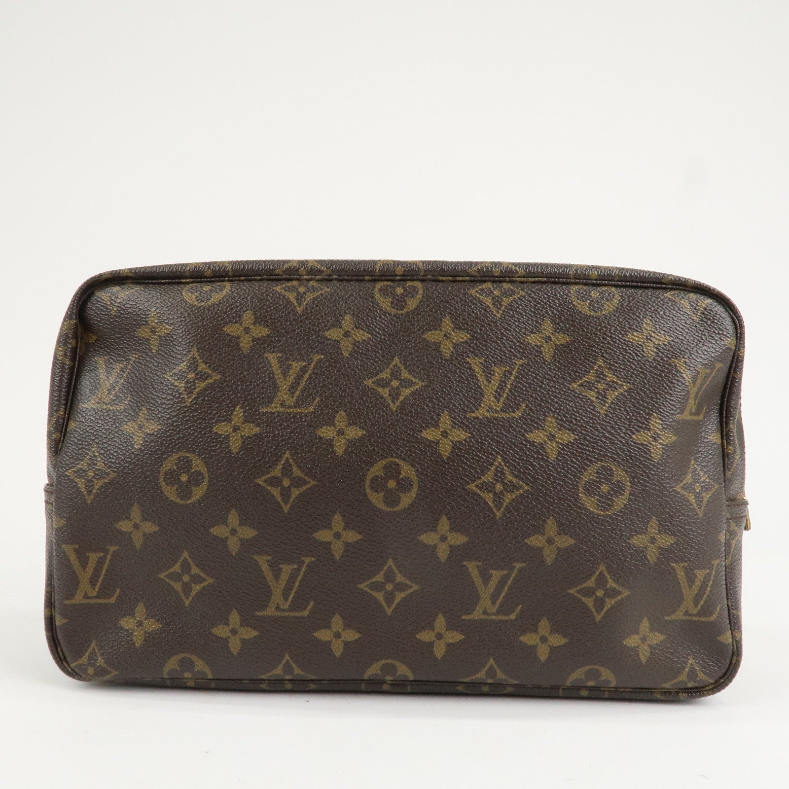 Louis Vuitton Monogram Trousse Toilette 28 Pouch Brown M47522 Used