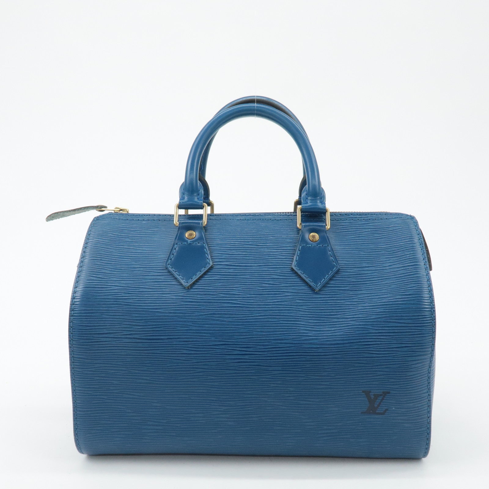 Louis Vuitton Epi Speedy 25 Hand Bag Boston Bag Blue M43015