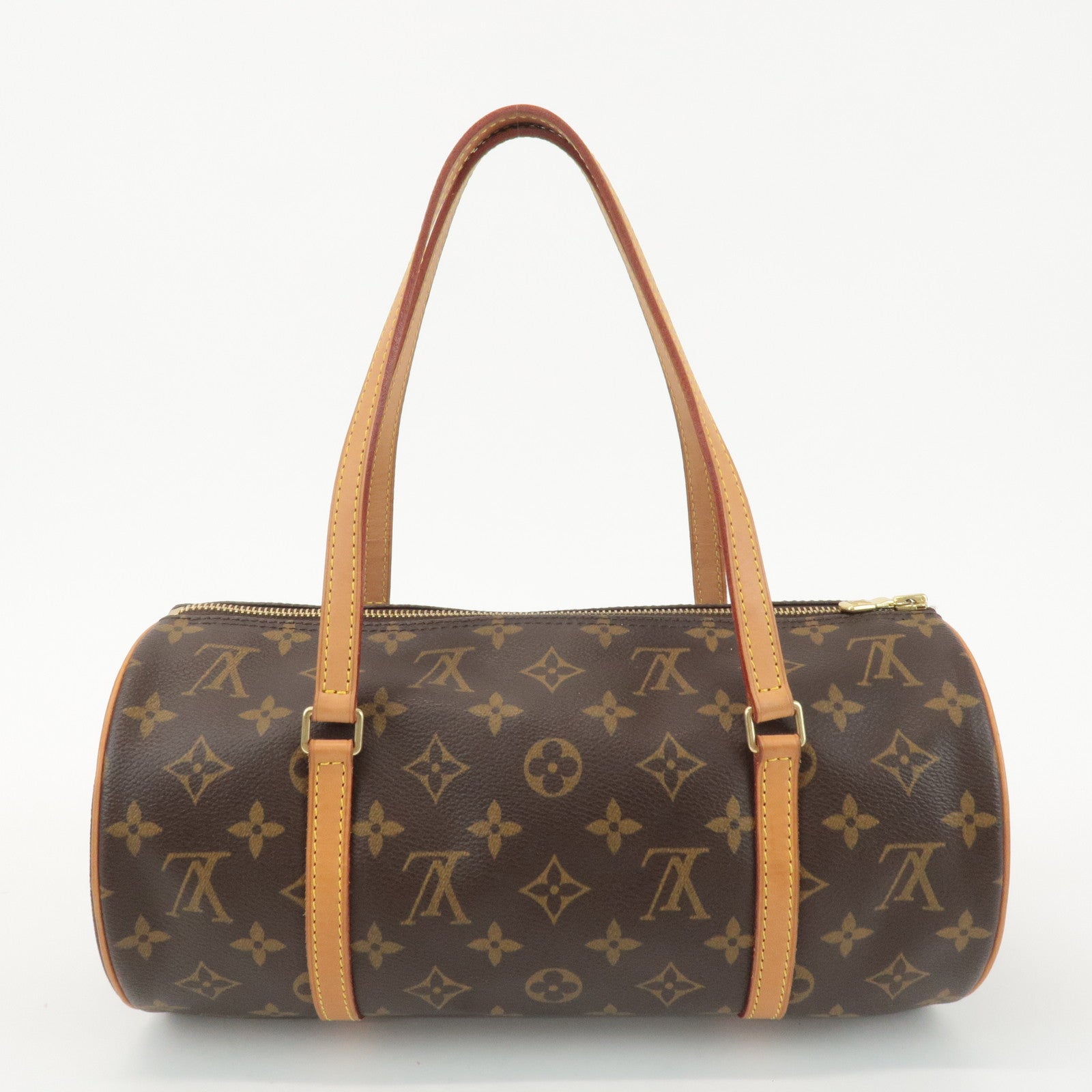 Louis Vuitton Monogram Papillon 30 Hand Bag New Style Brown M51385 Used