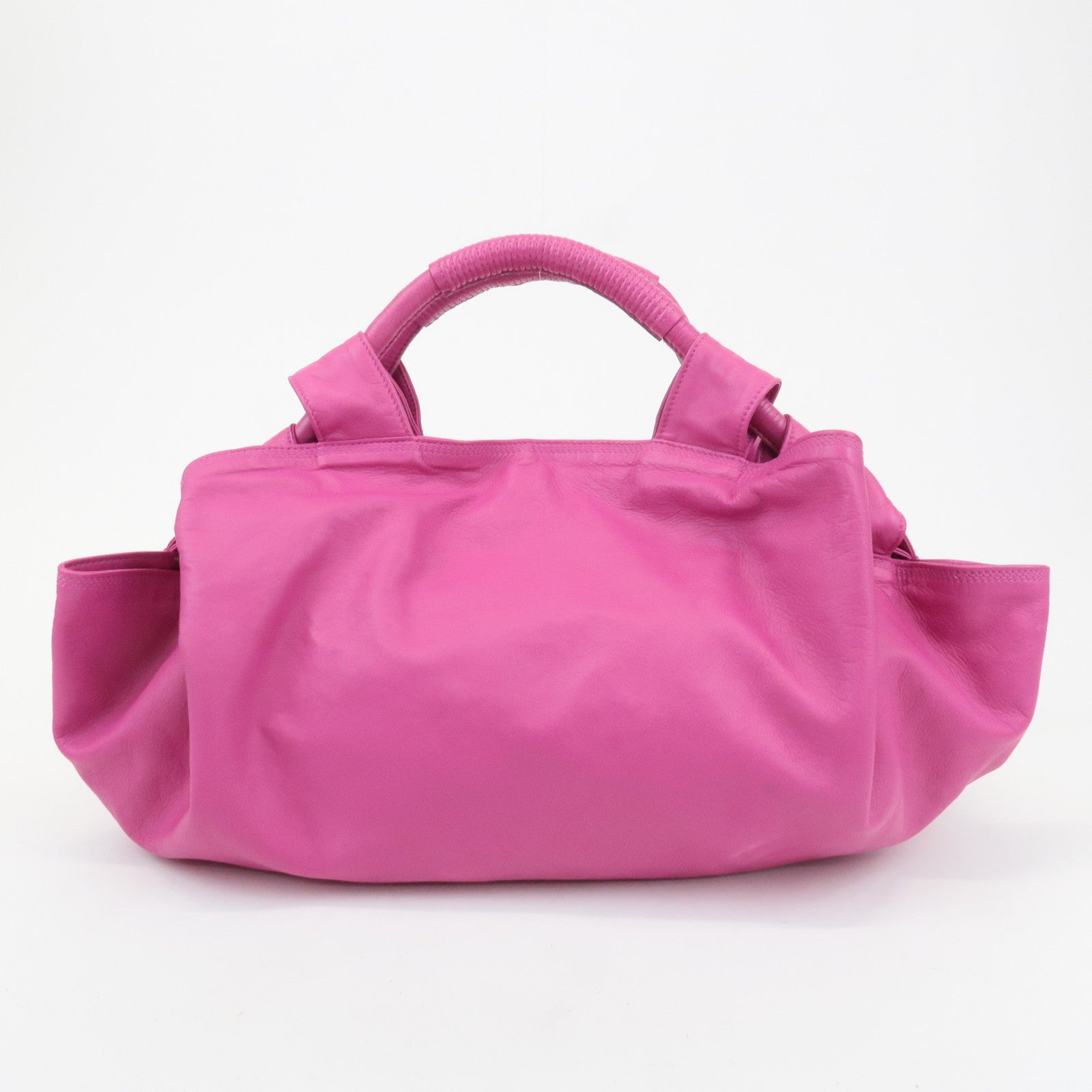 LOEWE Leather Nappa Aire Hand Bag Tote Bag Magenta Pink