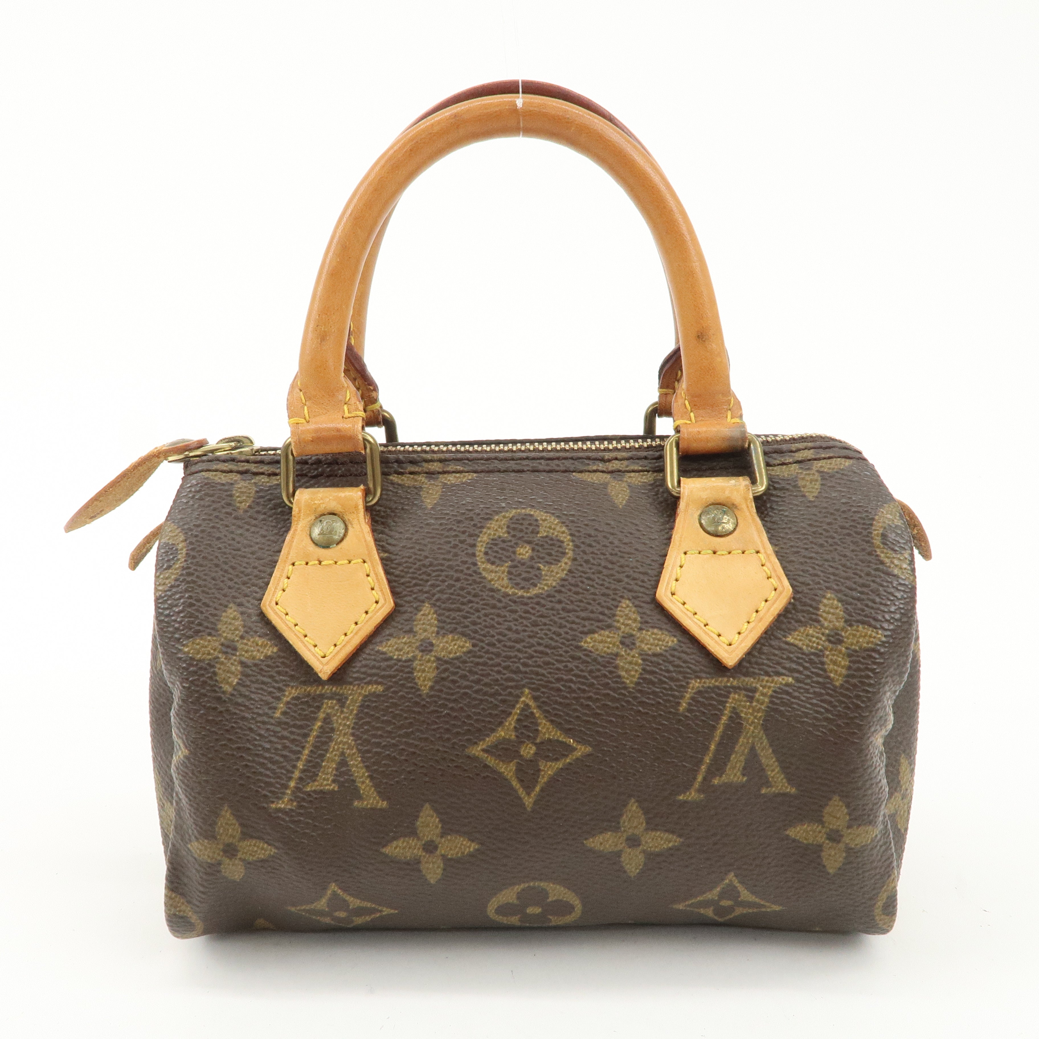 Louis Vuitton Monogram Mini Speedy Hand Bag Brown M41534 Used