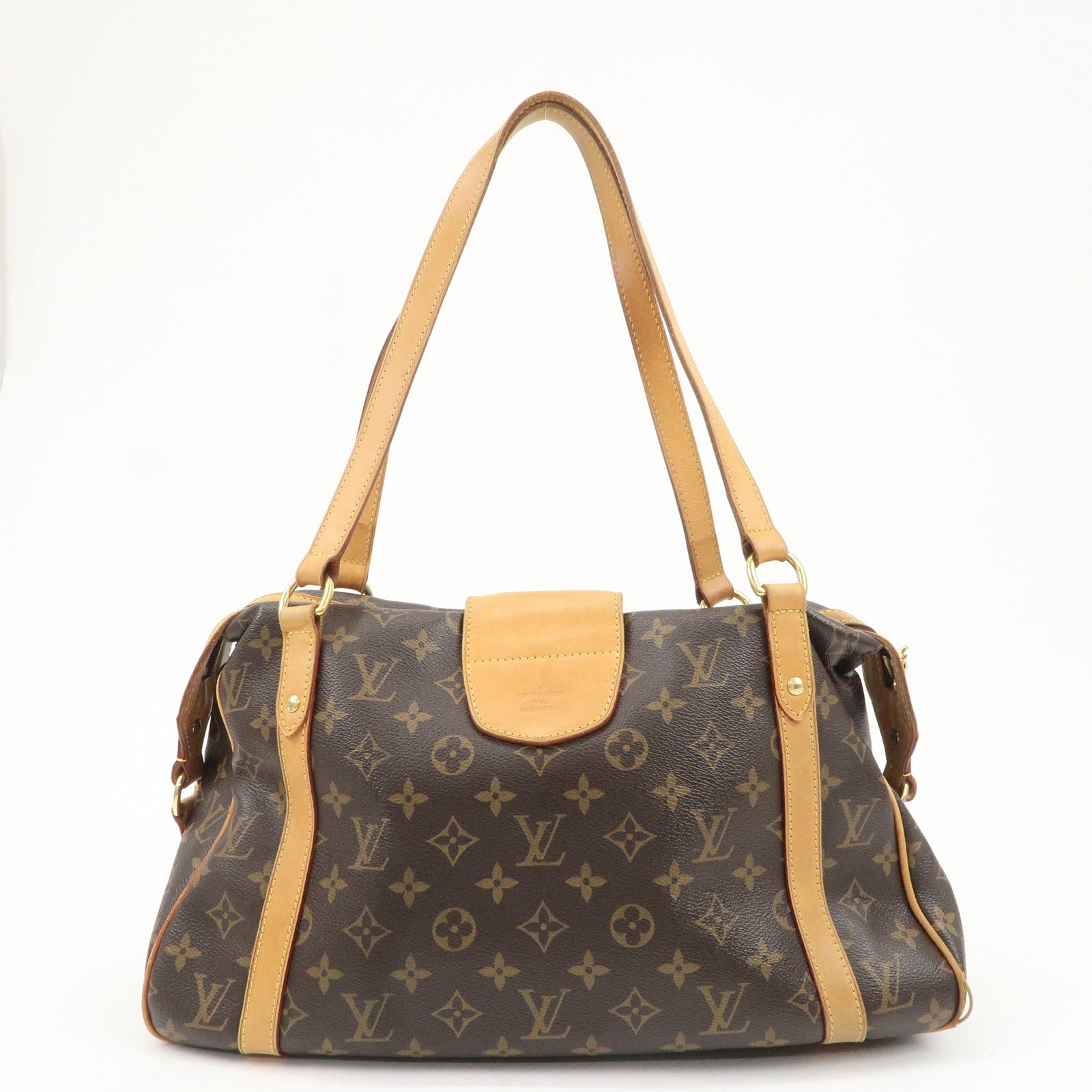 Louis Vuitton Monogram Stresa PM Shoulder Bag Brown M51186 Used