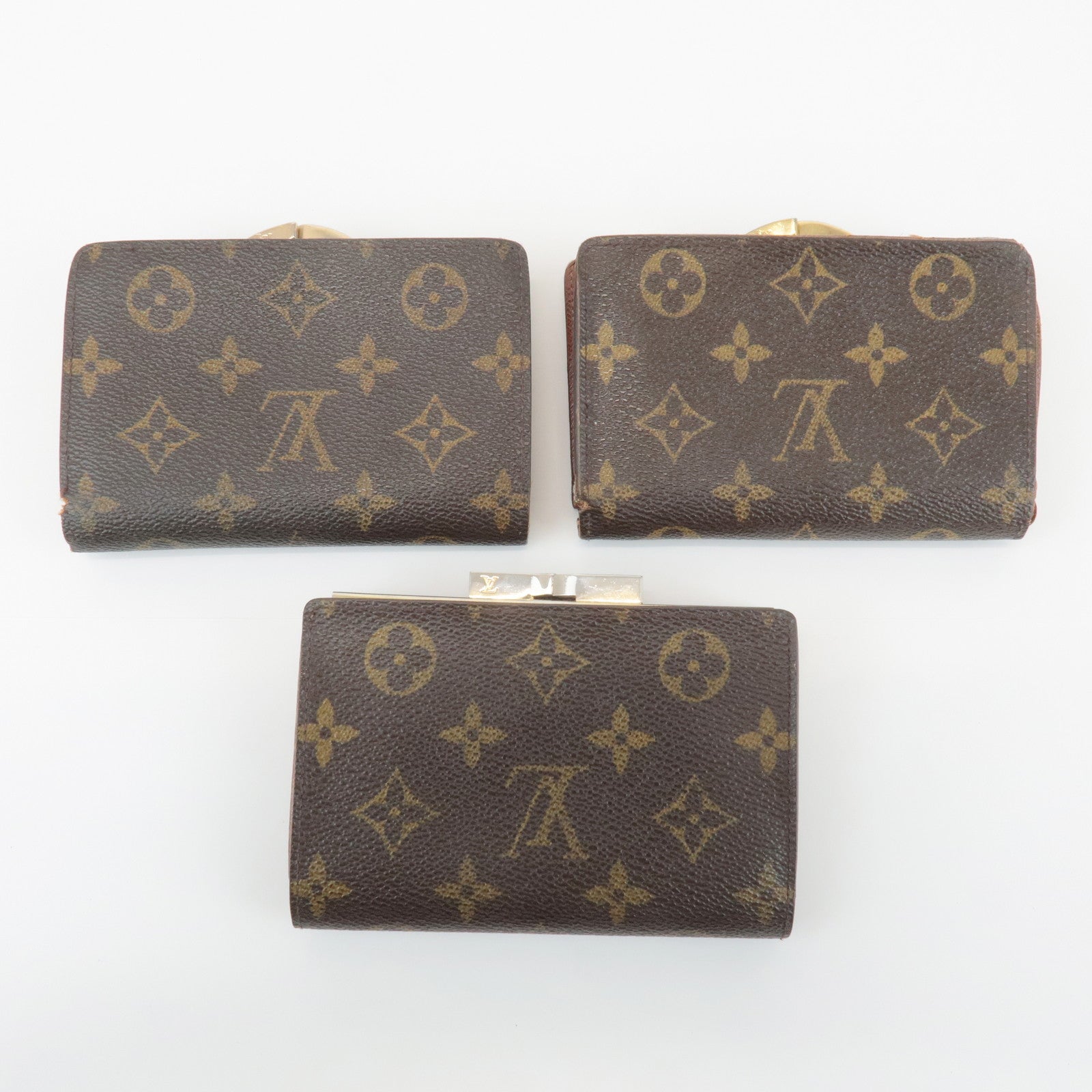 Louis Vuitton Set of 3 Monogram Porte Monnaie Billets M61663