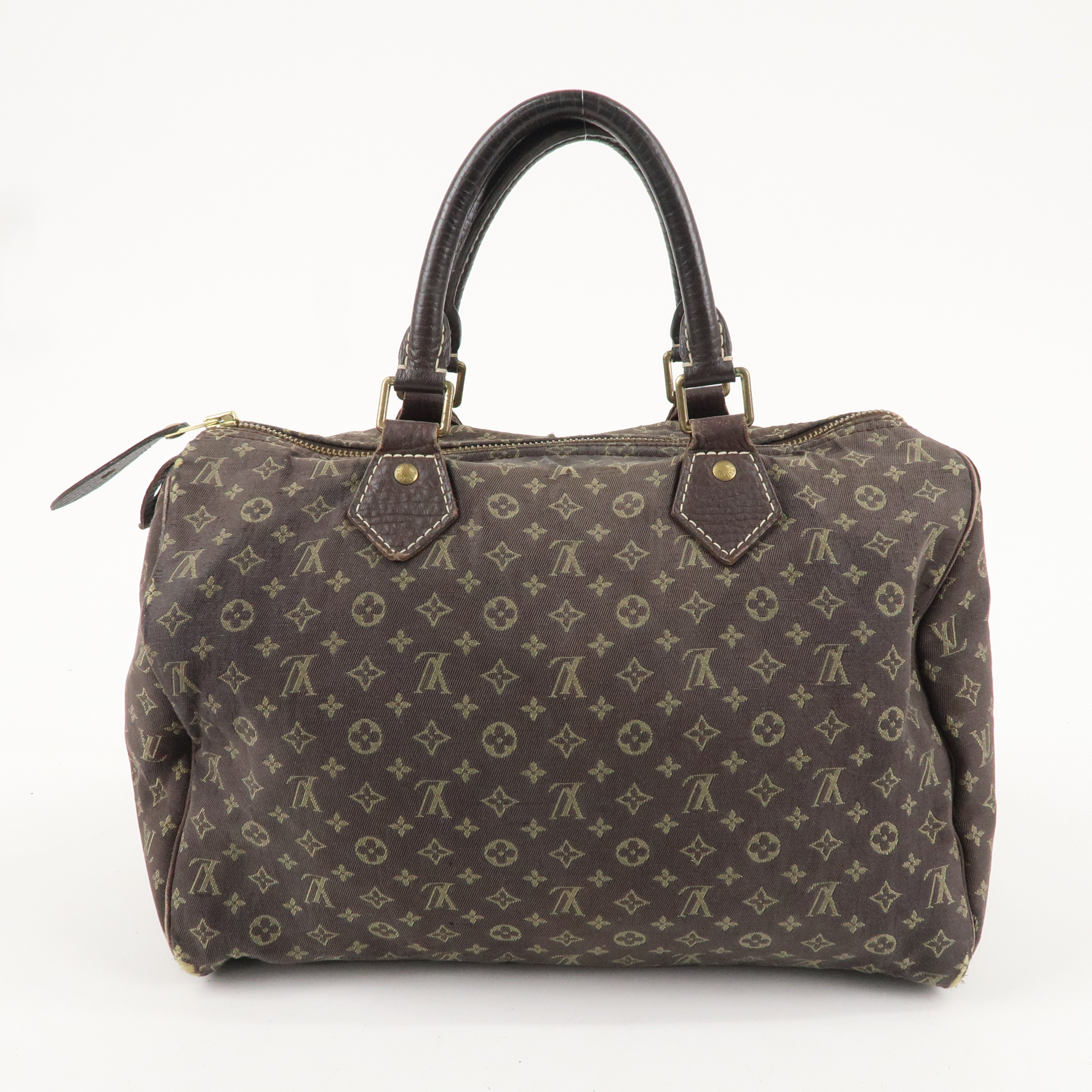 Louis Vuitton Monogram Mini Lin Speedy 30 Boston Bag Ebene M95224