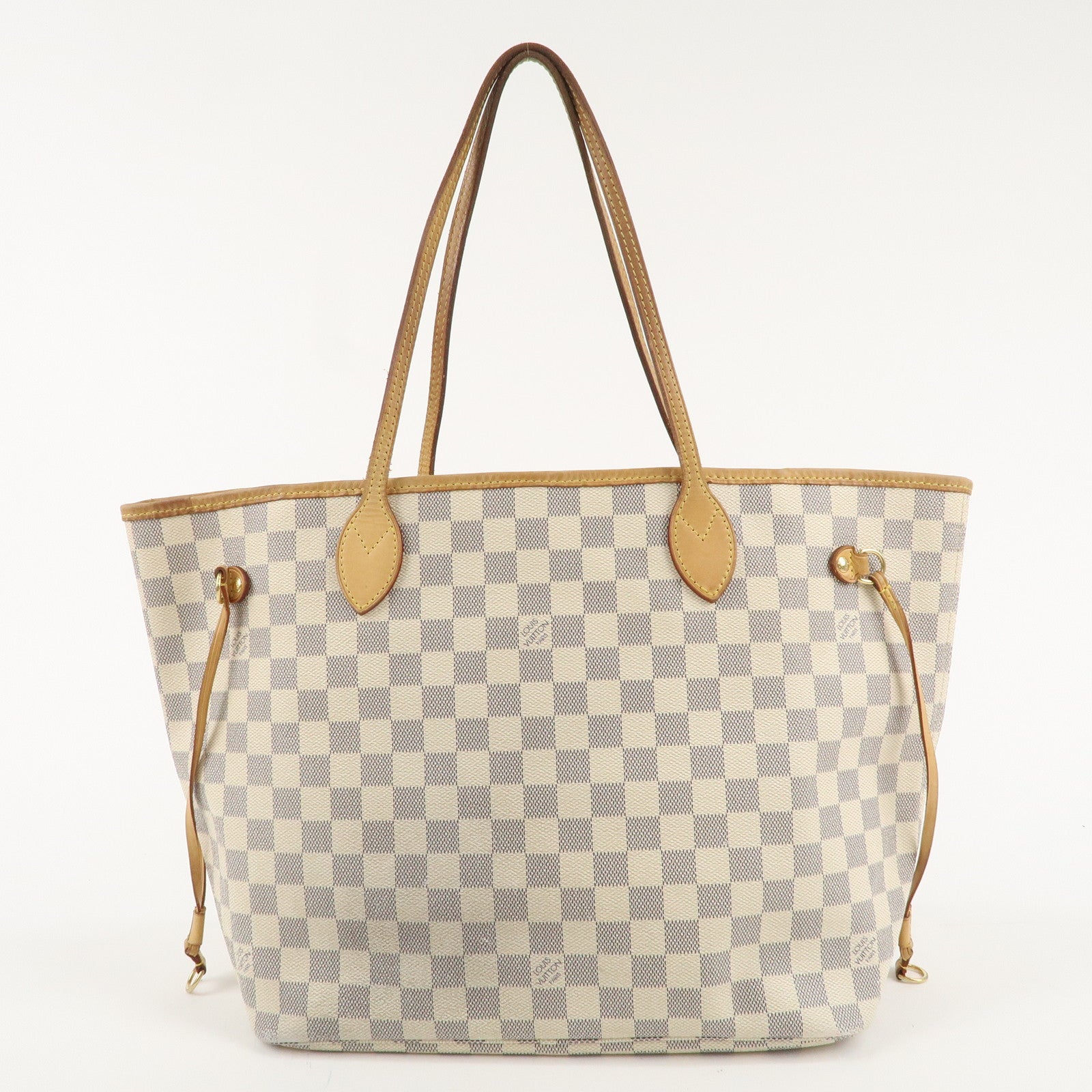 Louis Vuitton Damier Azur Neverfull MM Tote Bag Hand Bag N51107