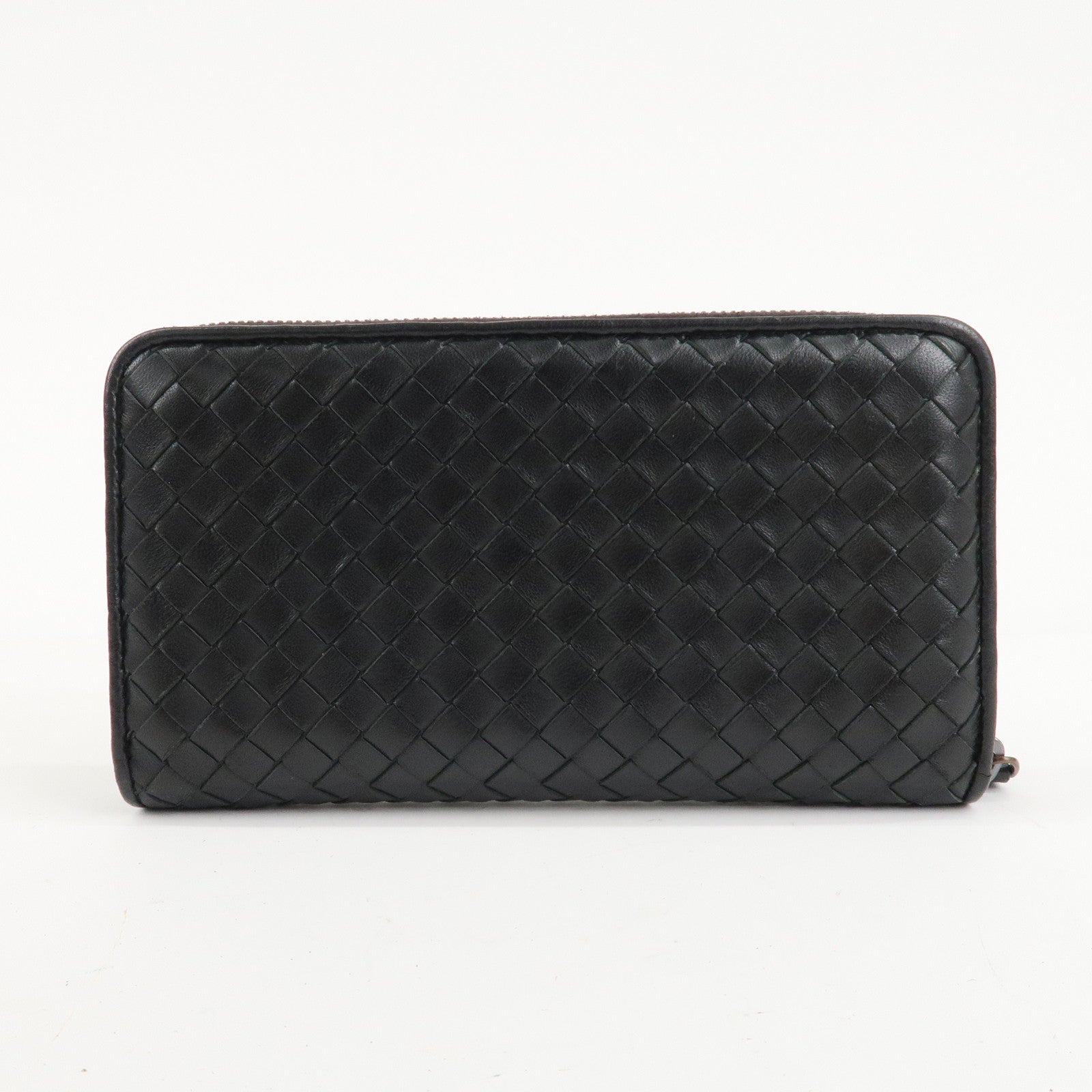 BOTTEGA VENETA Intrecciato Leather Round Fauna Long Wallet