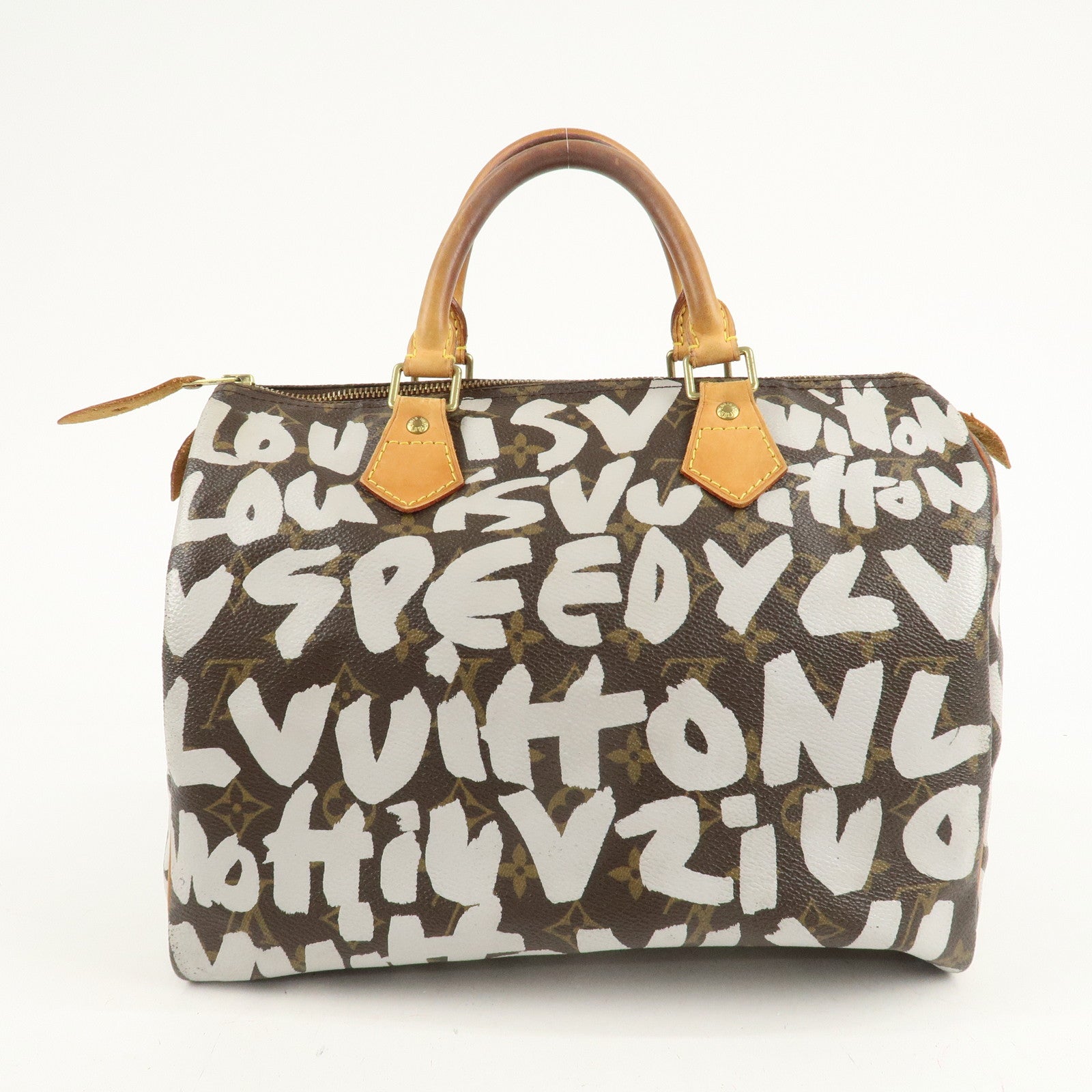 Louis Vuitton Monogram Graffiti Speedy 30 Boston Bag M92195