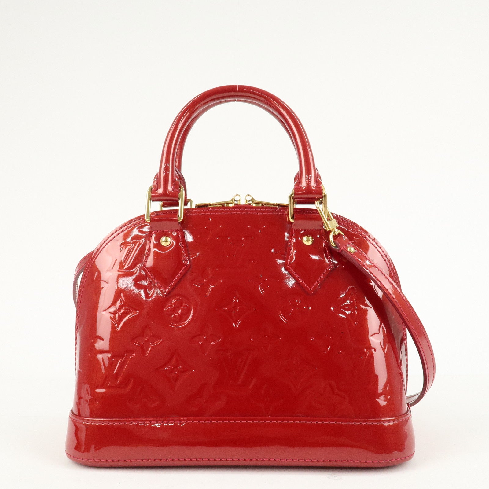 Louis Vuitton Monogram Vernis Alma BB 2Way Bag Red M91606