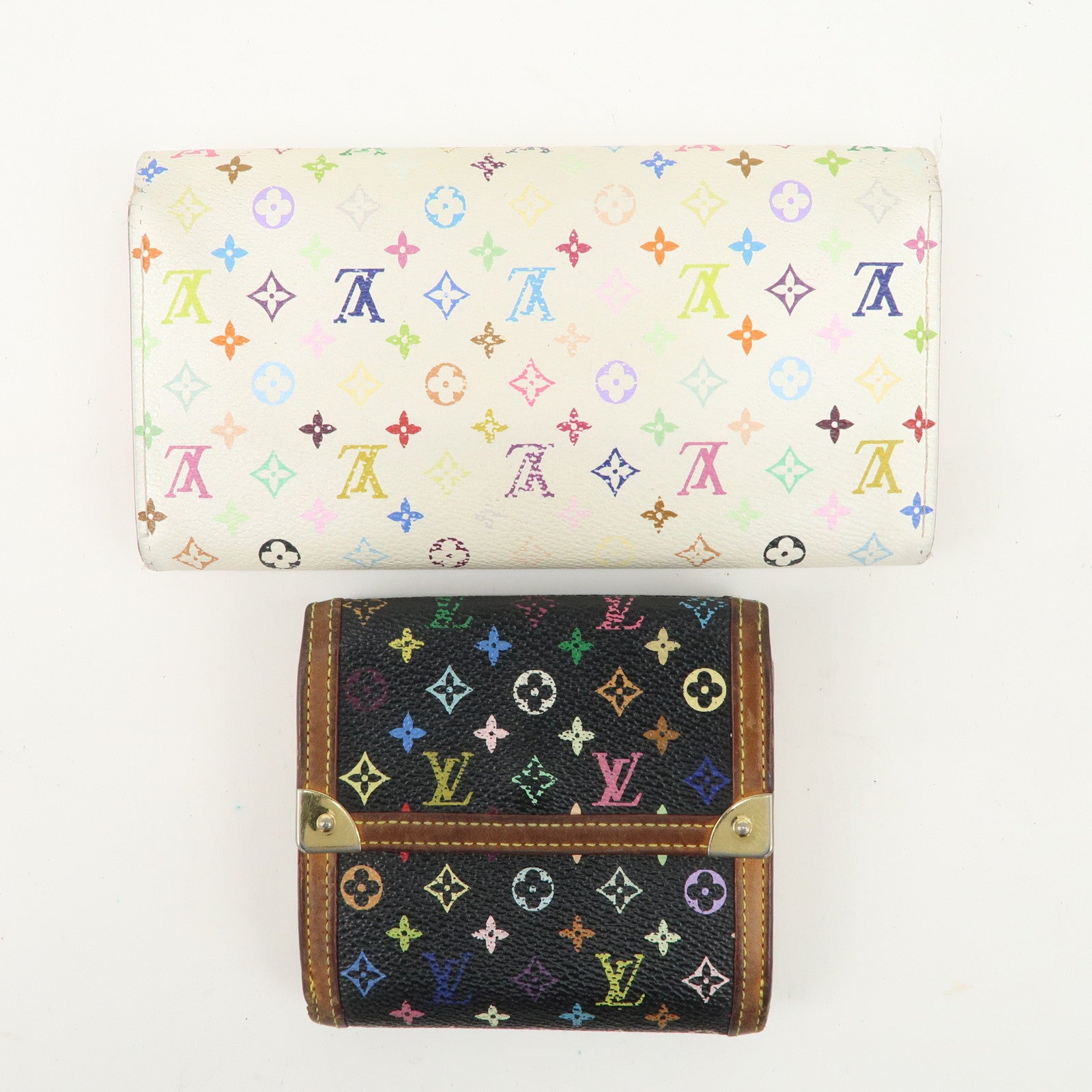 Louis Vuitton Monogram Set of 2 Multicolor Wallet M93745 M92984