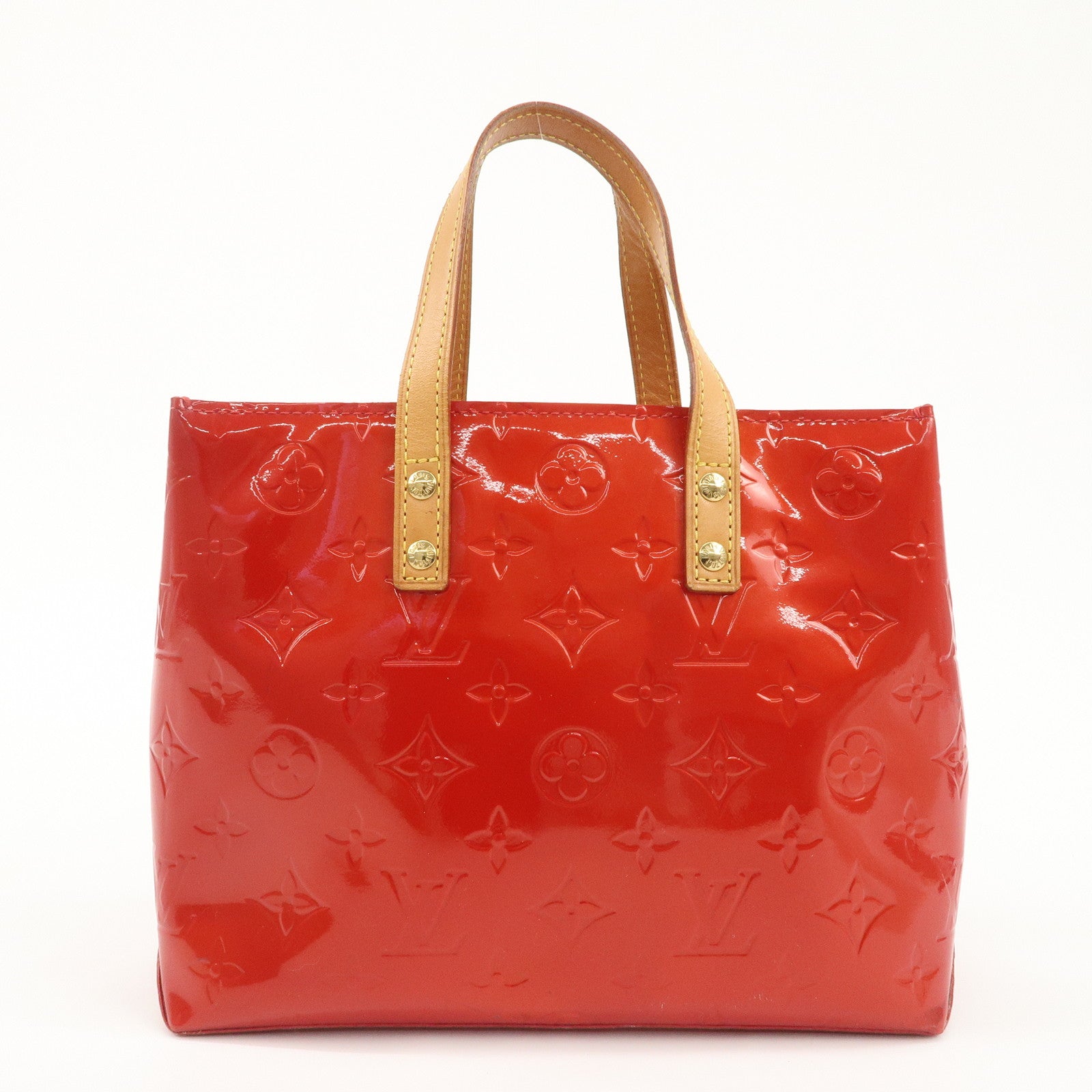 Louis Vuitton Monogram Vernis Lead PM Hand Bag M91088 Rouge Used