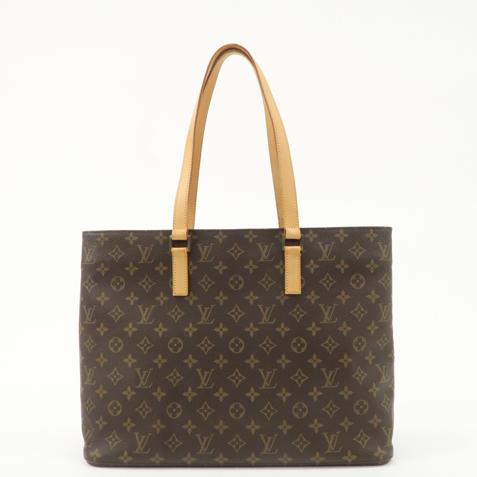 Louis Vuitton Monogram Luco Tote Bag Hand Bag Brown M51155 Used