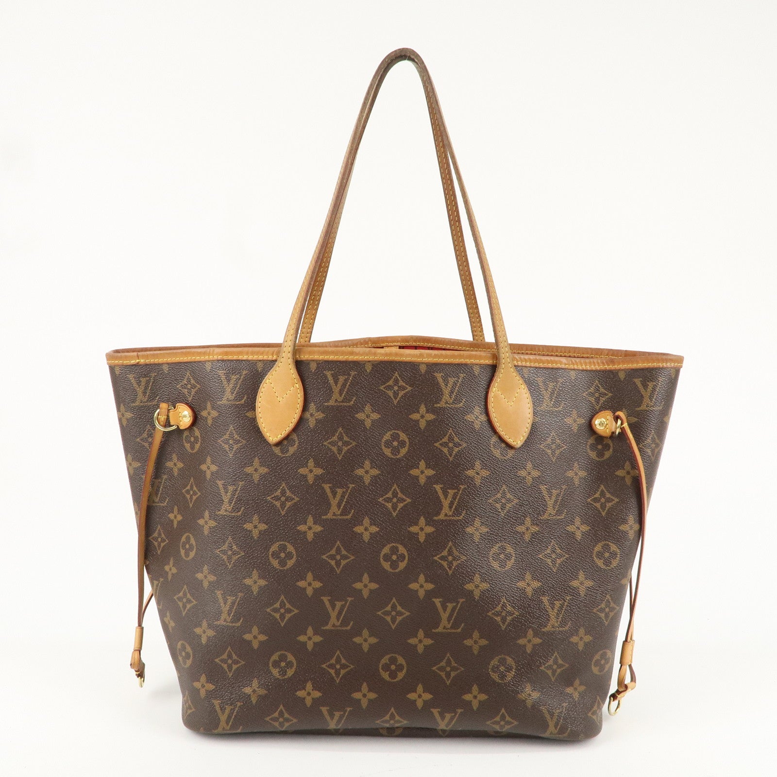 Louis Vuitton Monogram Neverfull MM Tote Bag Cerise M41177