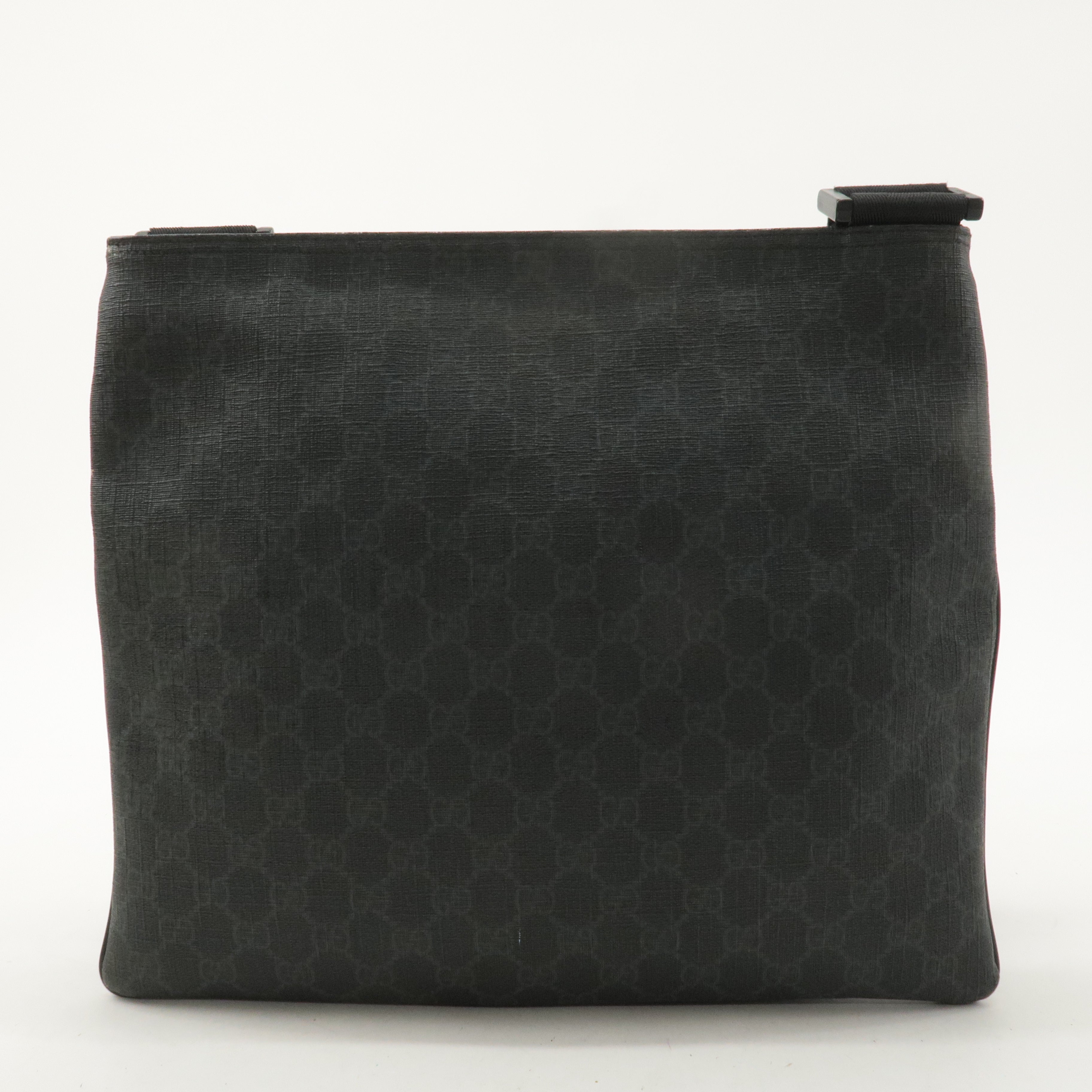 GUCCI GG Supreme Leather Shoulder Bag Black 162904