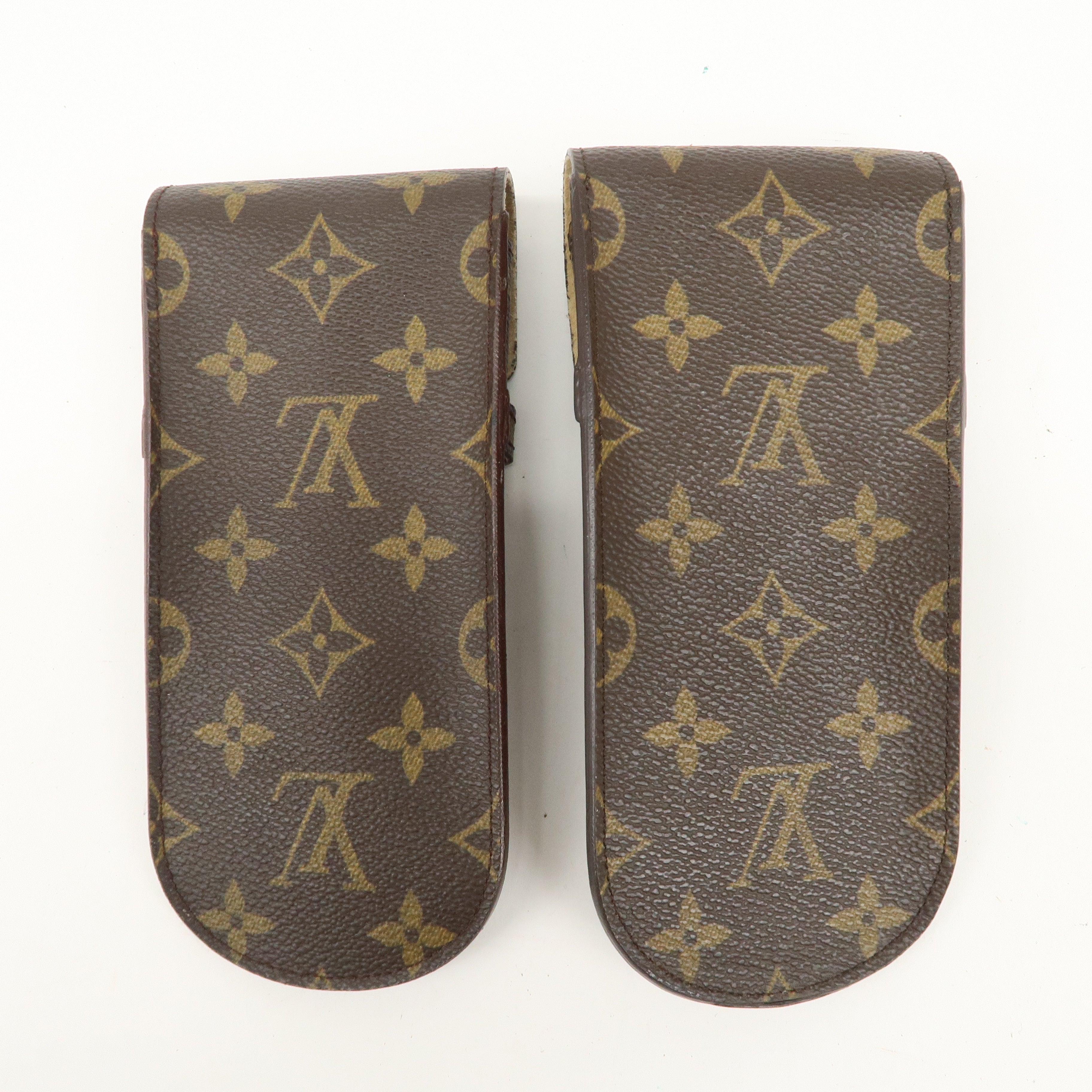 Louis Vuitton Monogram Set of 2 etui a lunettes lavel Glasses Case