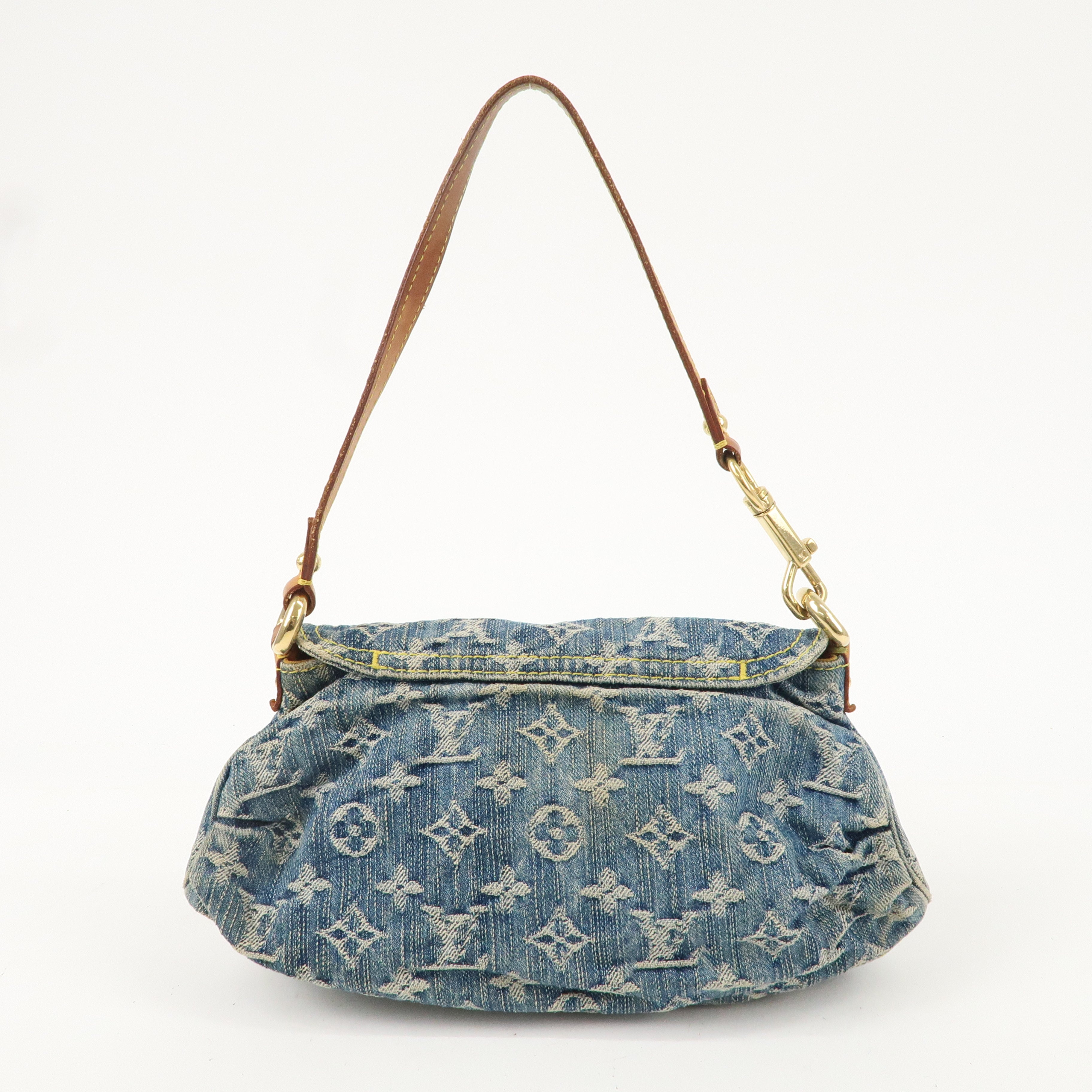 Louis Vuitton Monogram Denim Mini Pleaty Shoulder Bag M95050