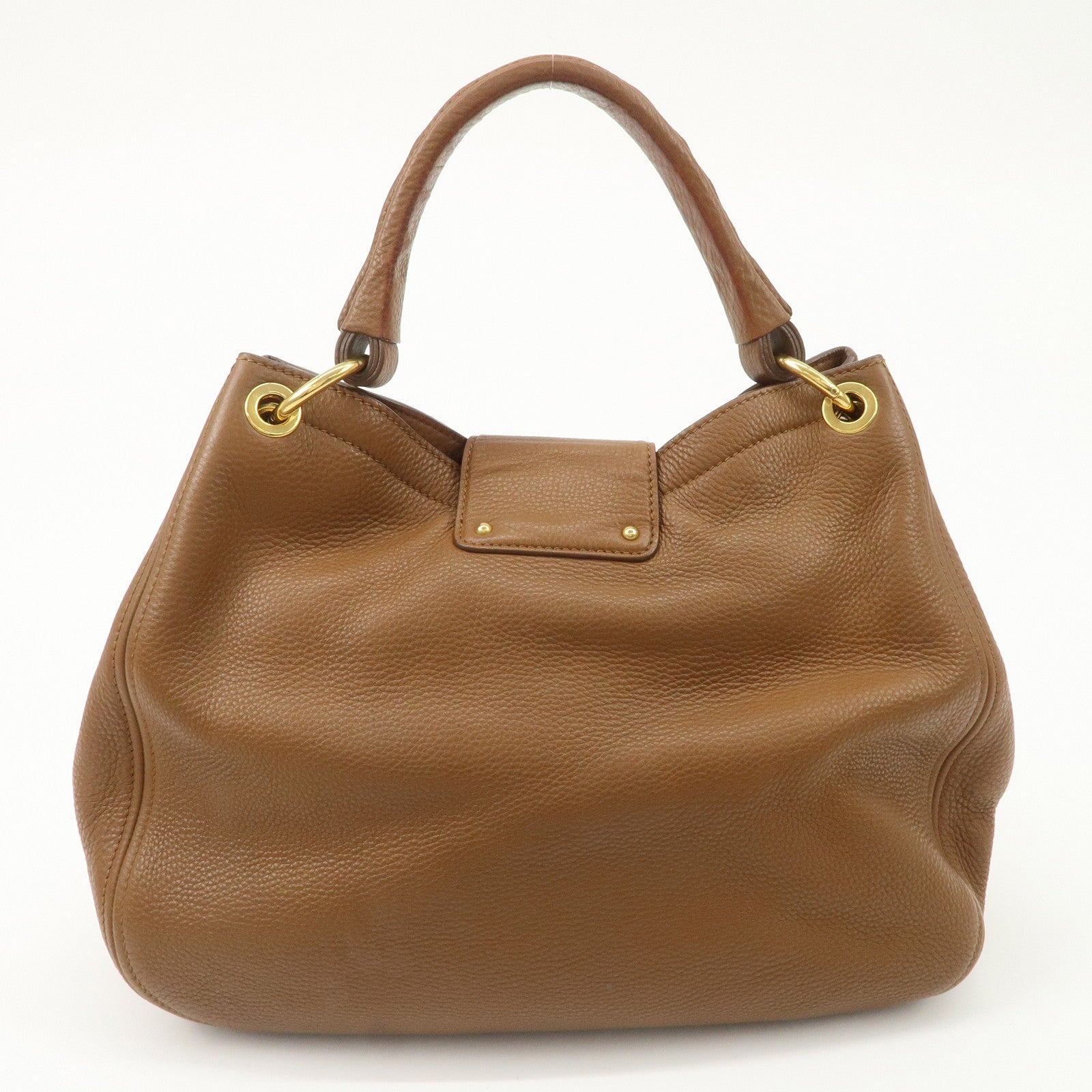 MIU MIU Leather 2WAY Bag Shoulder Bag Brown