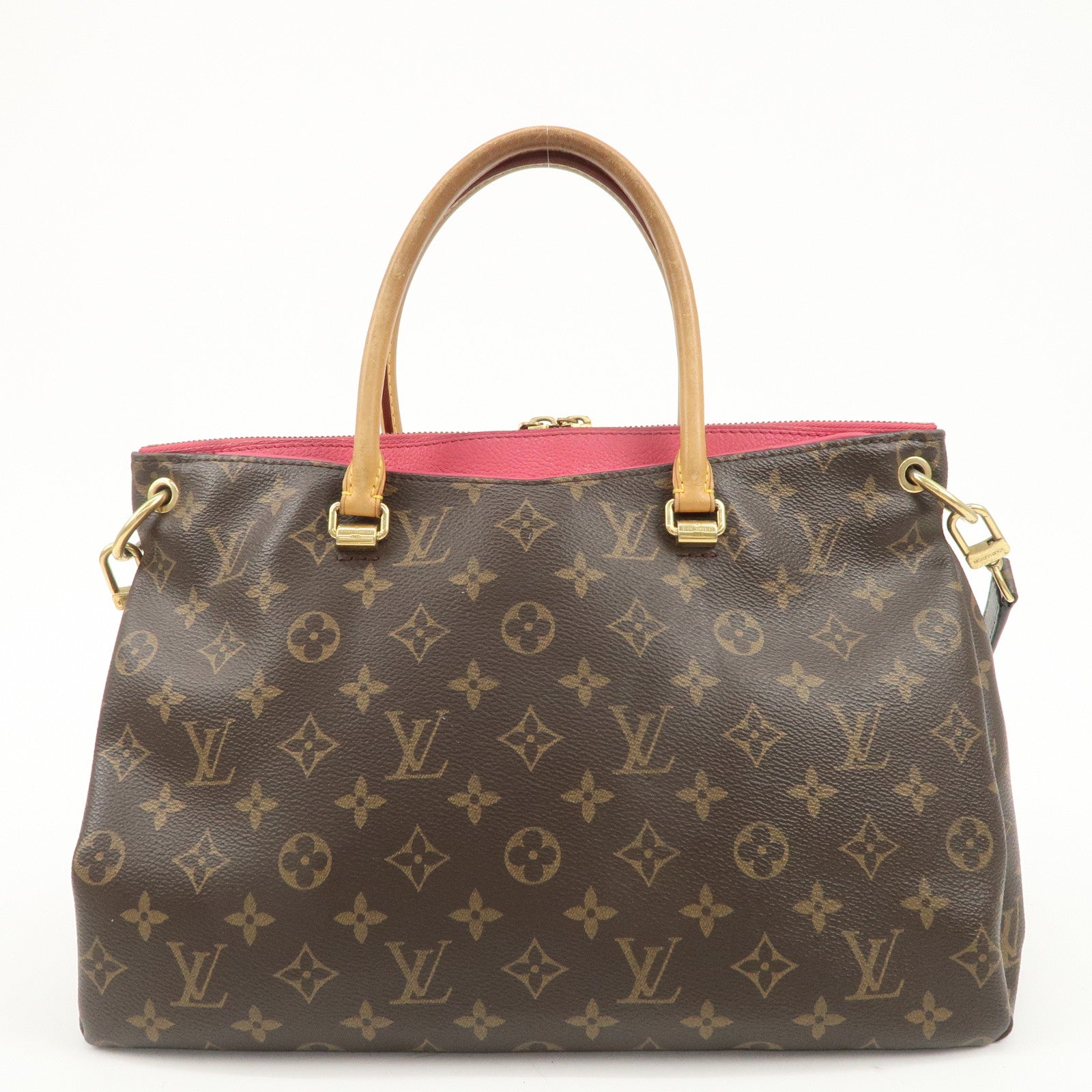 Louis Vuitton Monogram Pallas 2Way Bag Hand Bag Dahlia Used