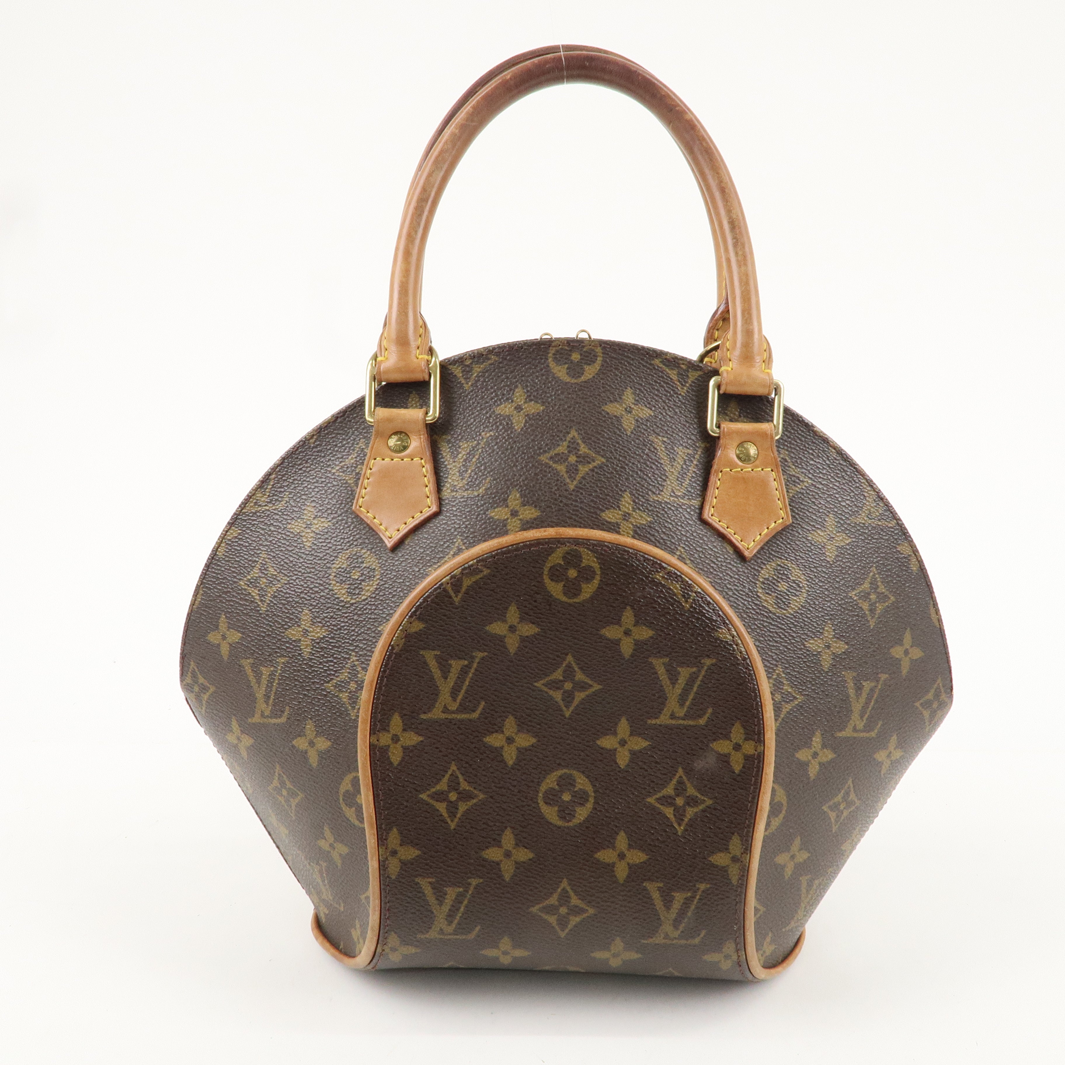 Louis Vuitton Monogram Ellipse MM Hand Bag Brown M51127 Used