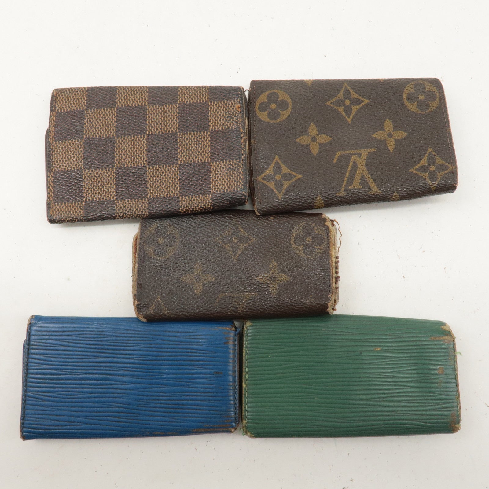 Louis Vuitton Set of 5 Monogram Damier Taiga Multicle 4&6 Key Case