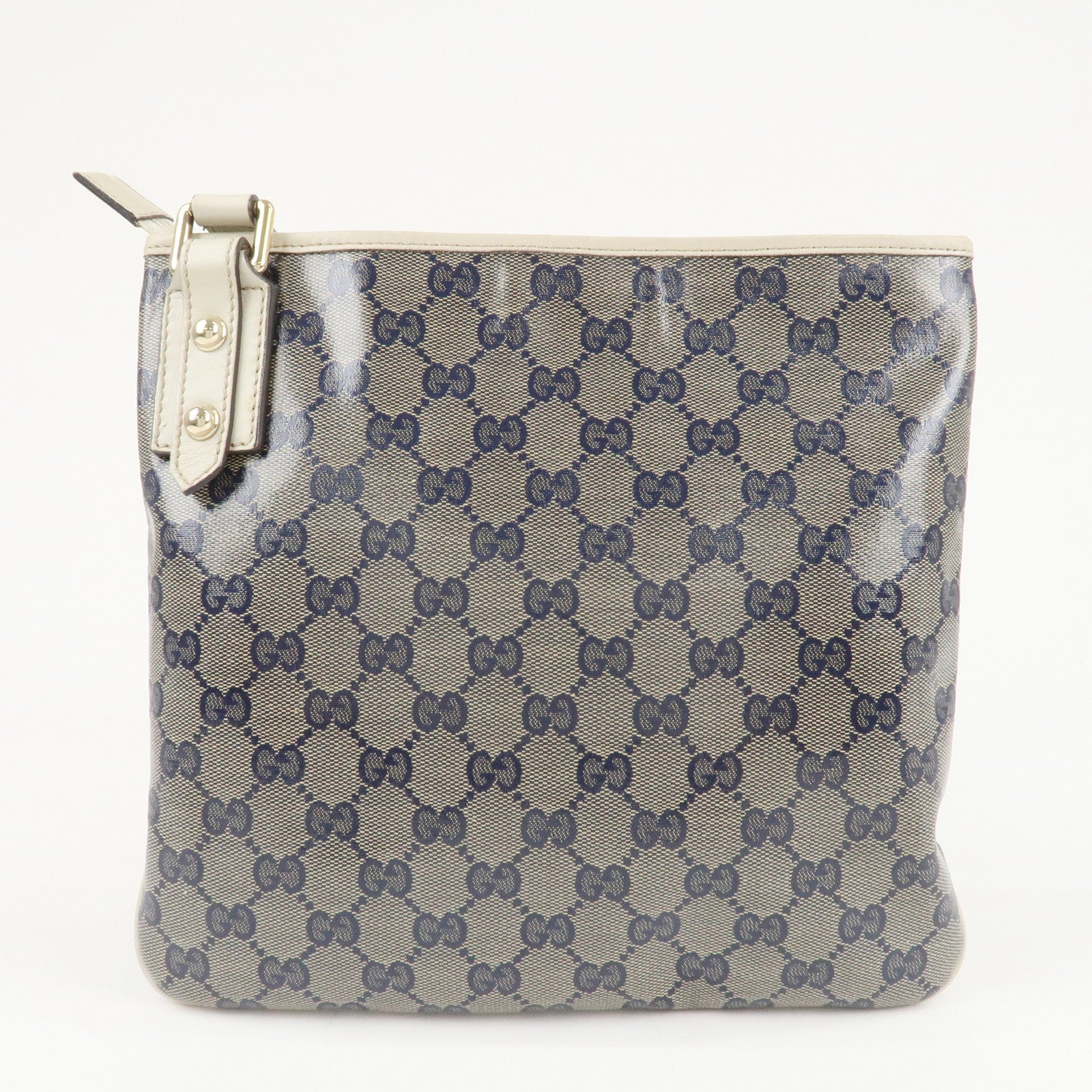 GUCCI Crystal GG Canvas Leather Shoulder Bag *Outlet 257246