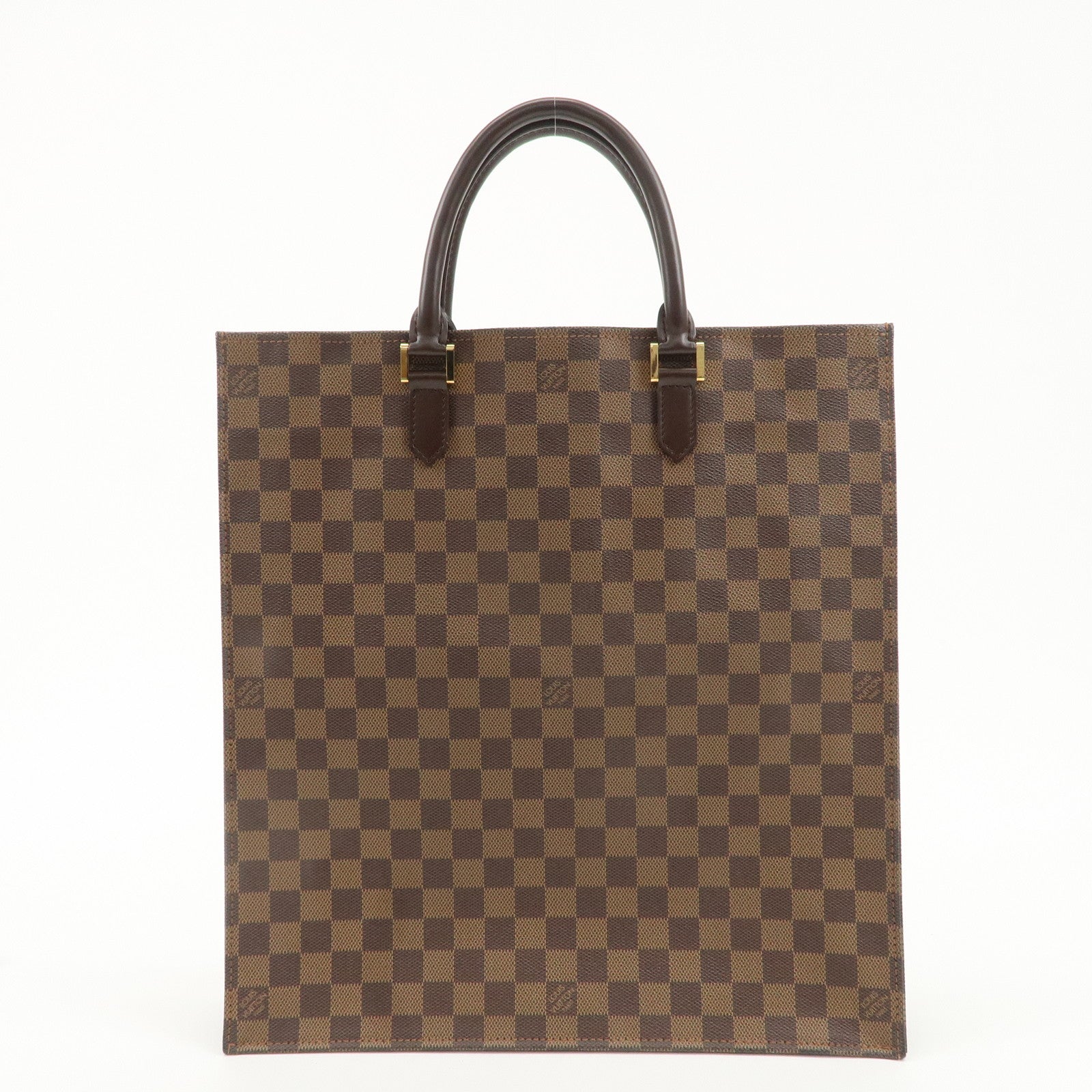 Louis Vuitton Damier Ebene Sac Pla Tote Bag Hand Bag N51140 Used