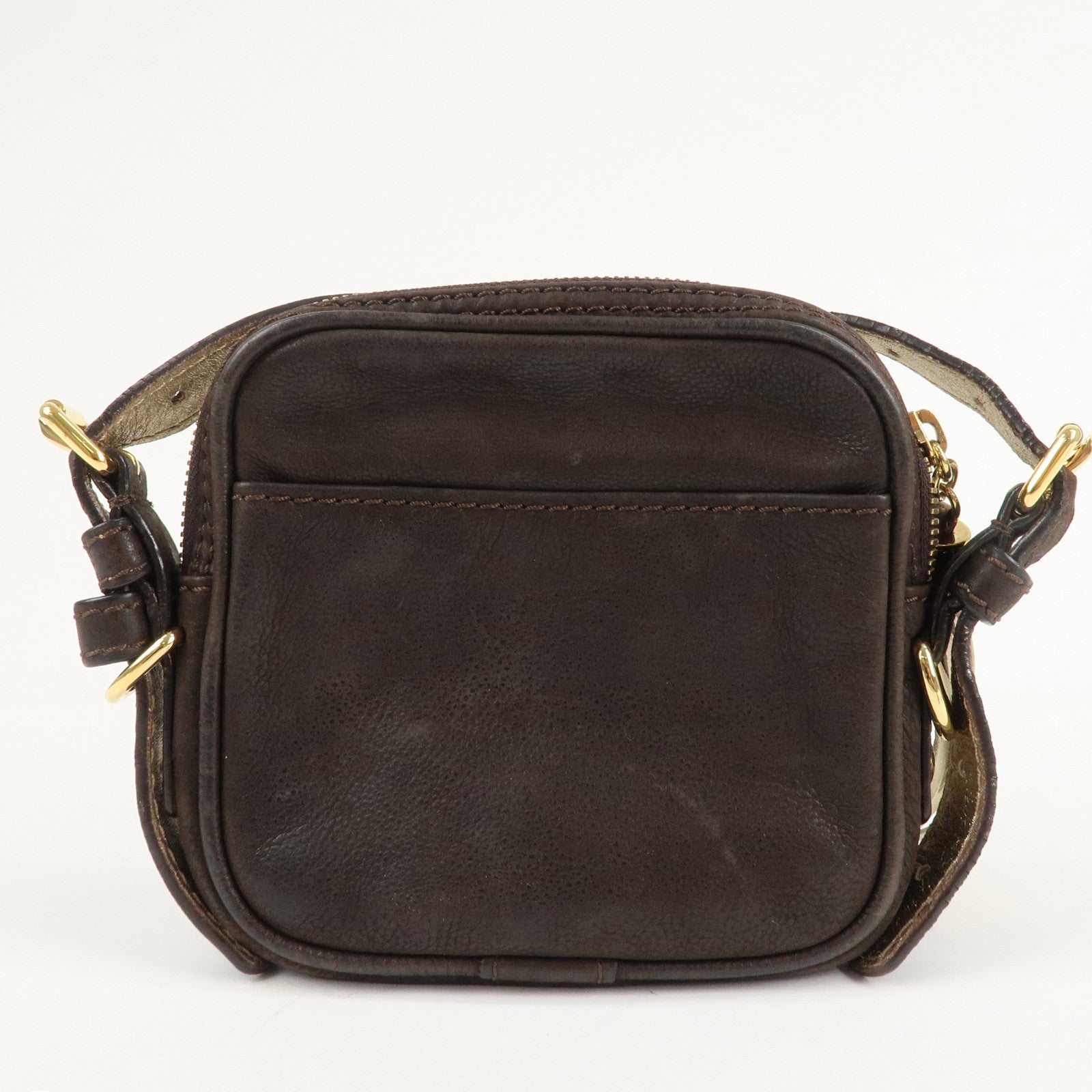 LOEWE Anagram Leather Mini Shoulder Bag Crossbody Bag Brown