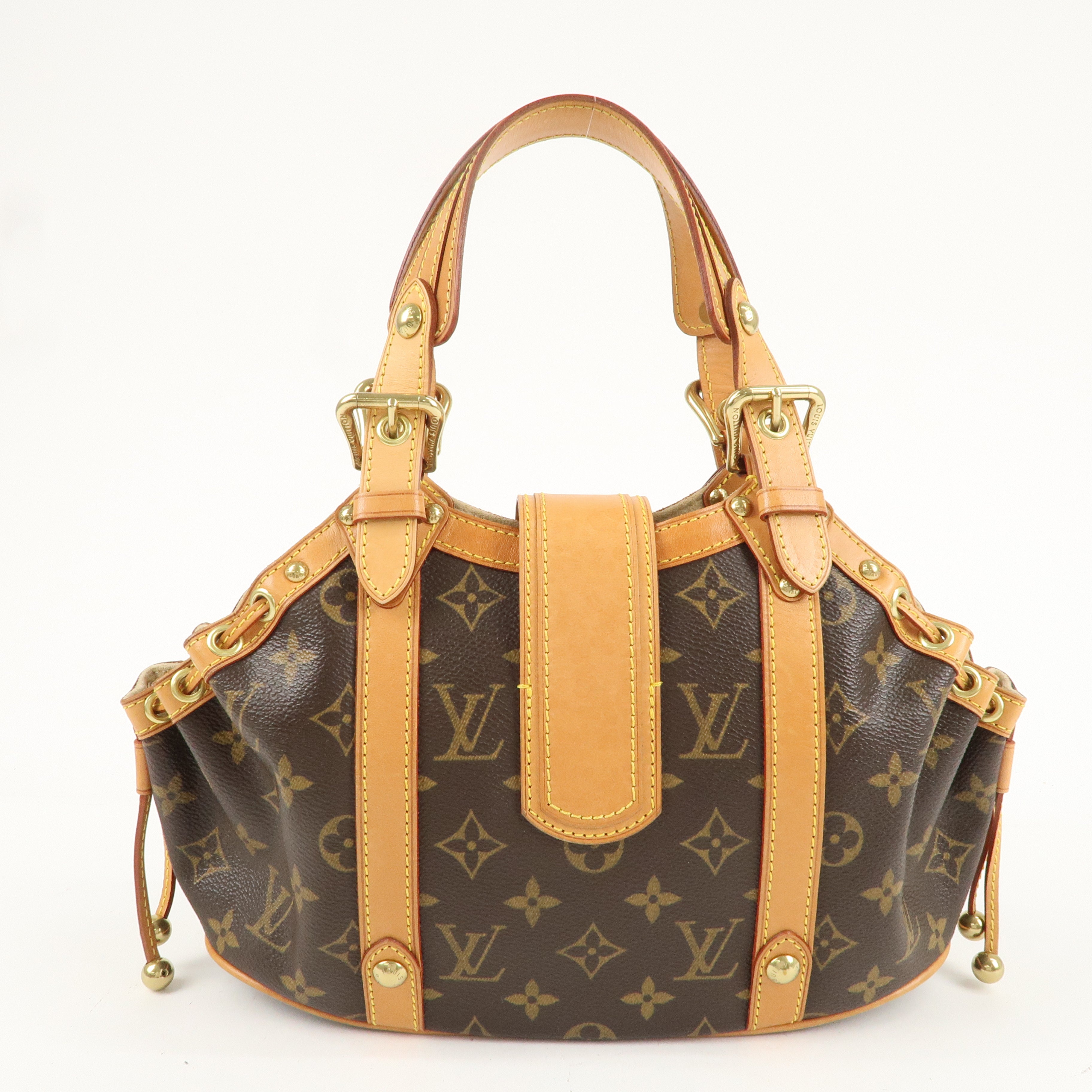 Louis Vuitton Monogram Theda GM Hand Bag Brown M92393