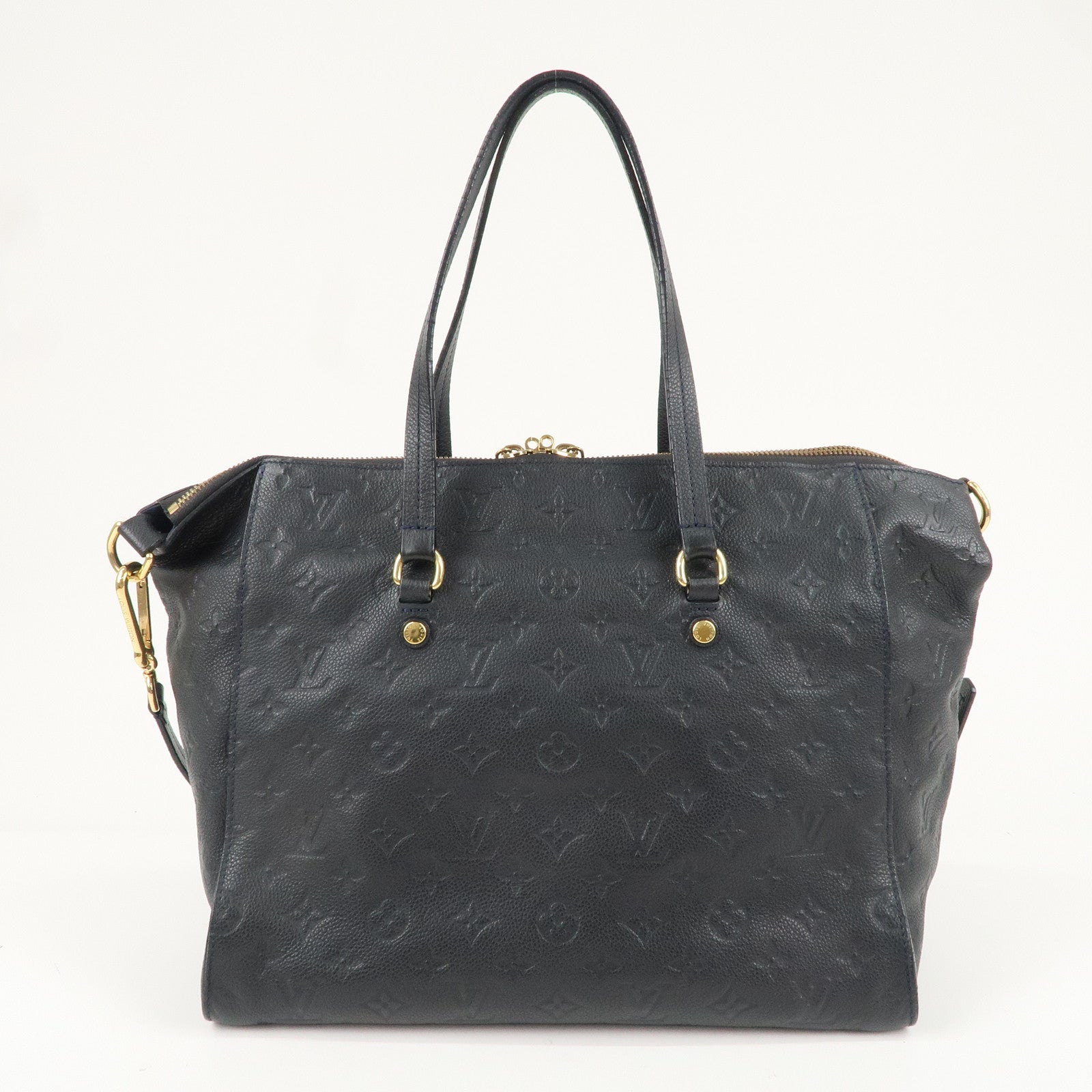 Louis Vuitton Monogram Empreinte Luminuse PM Tote Bag Navy M93410