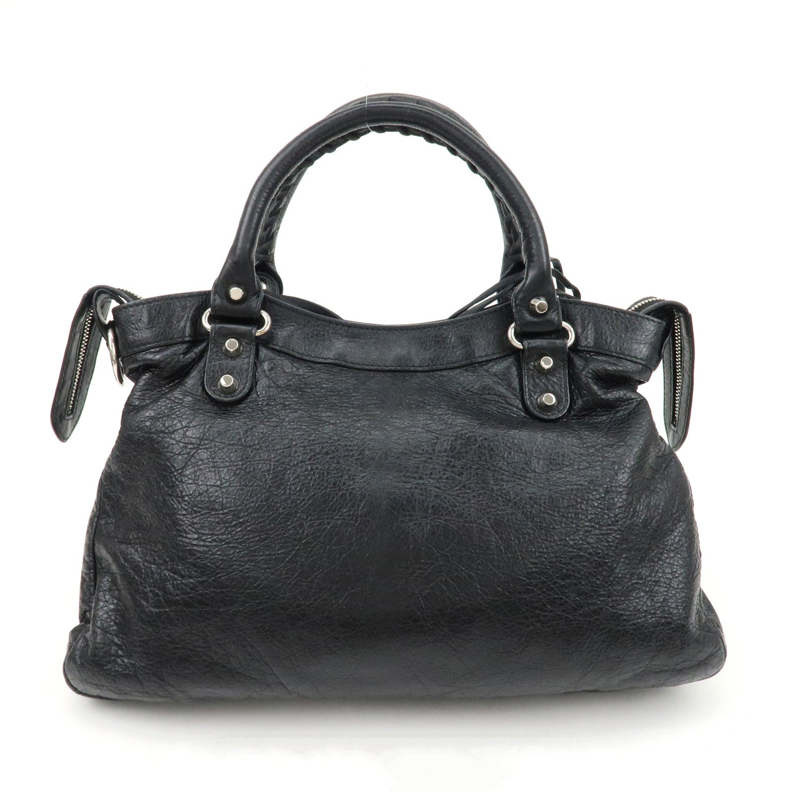 BALENCIAGA The Town Leather 2way Bag Hand Bag Black 240579