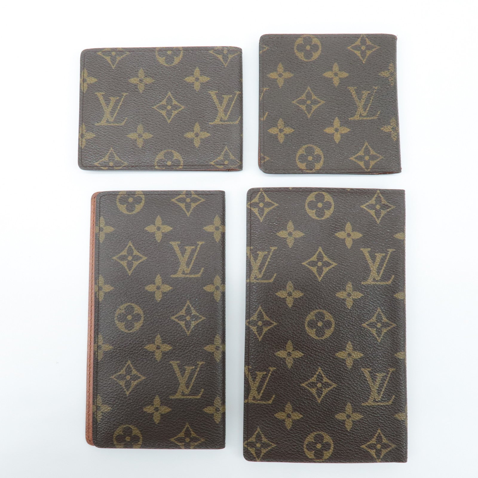 Louis Vuitton Monogram Set of 4 Wallet M60930 M60929 M56341 Used