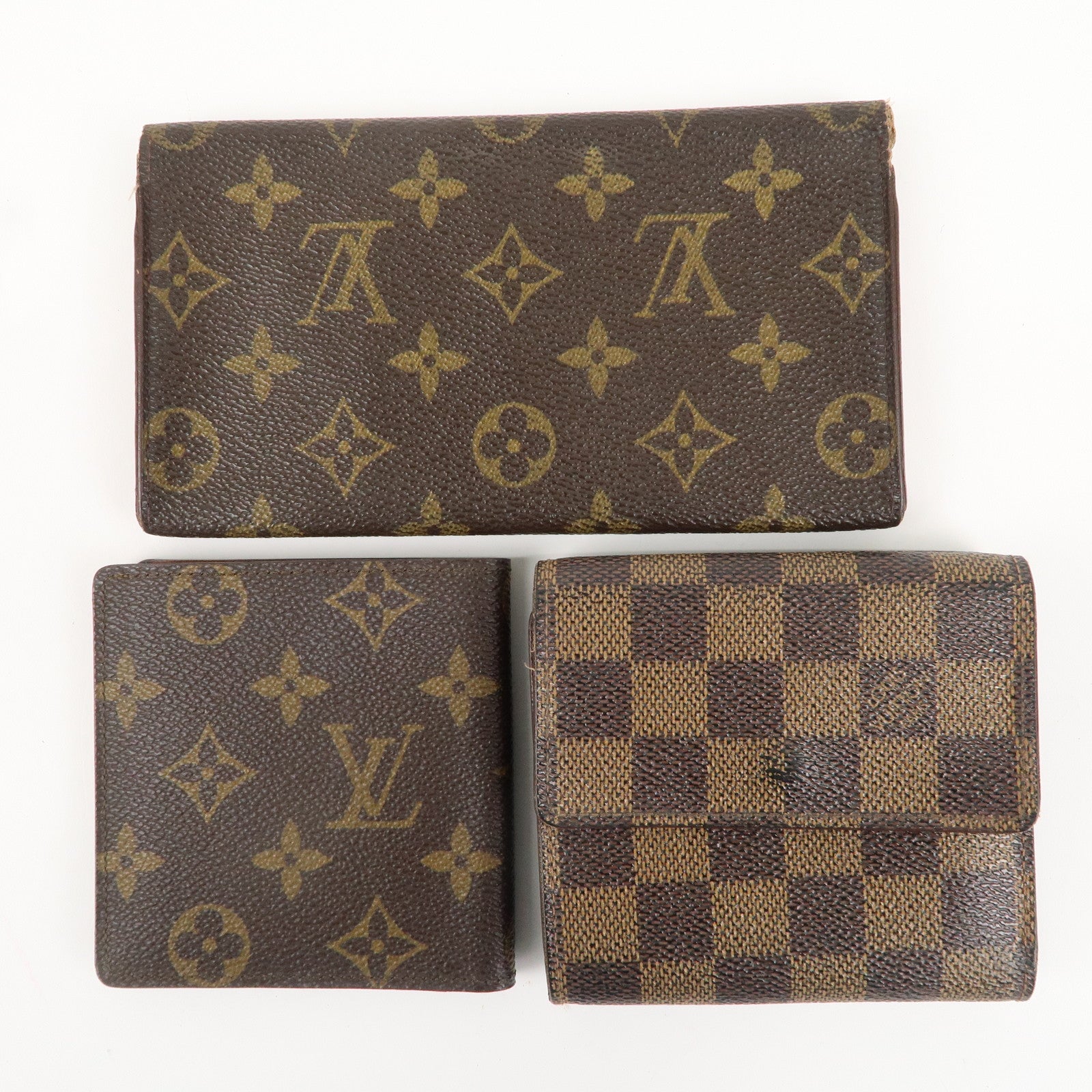 Louis Vuitton Monogram Damier Set of 3 Wallet M68120 N61652