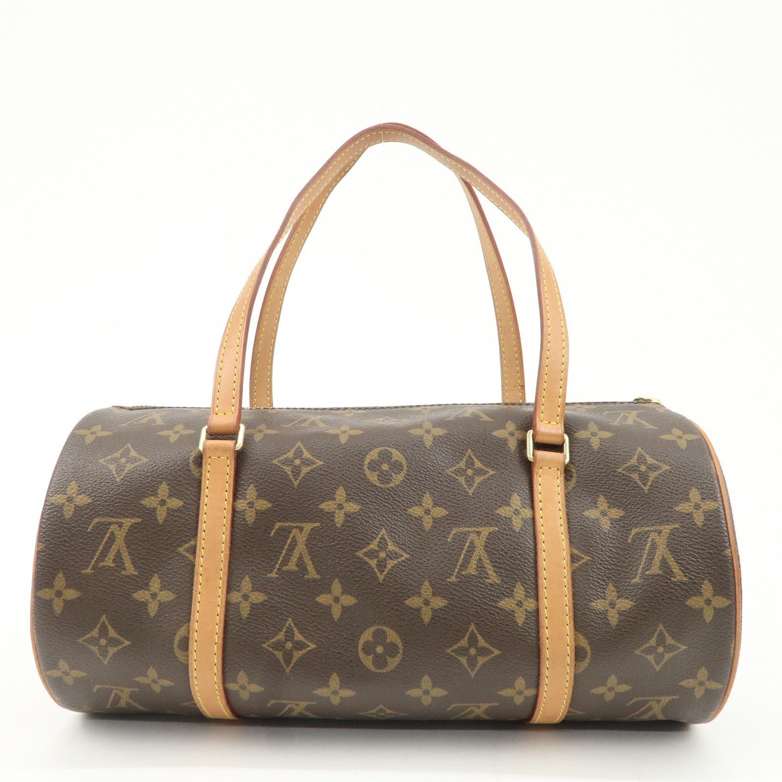 Louis Vuitton Monogram Papillon 30 Hand Bag New Style Brown M51385 Used