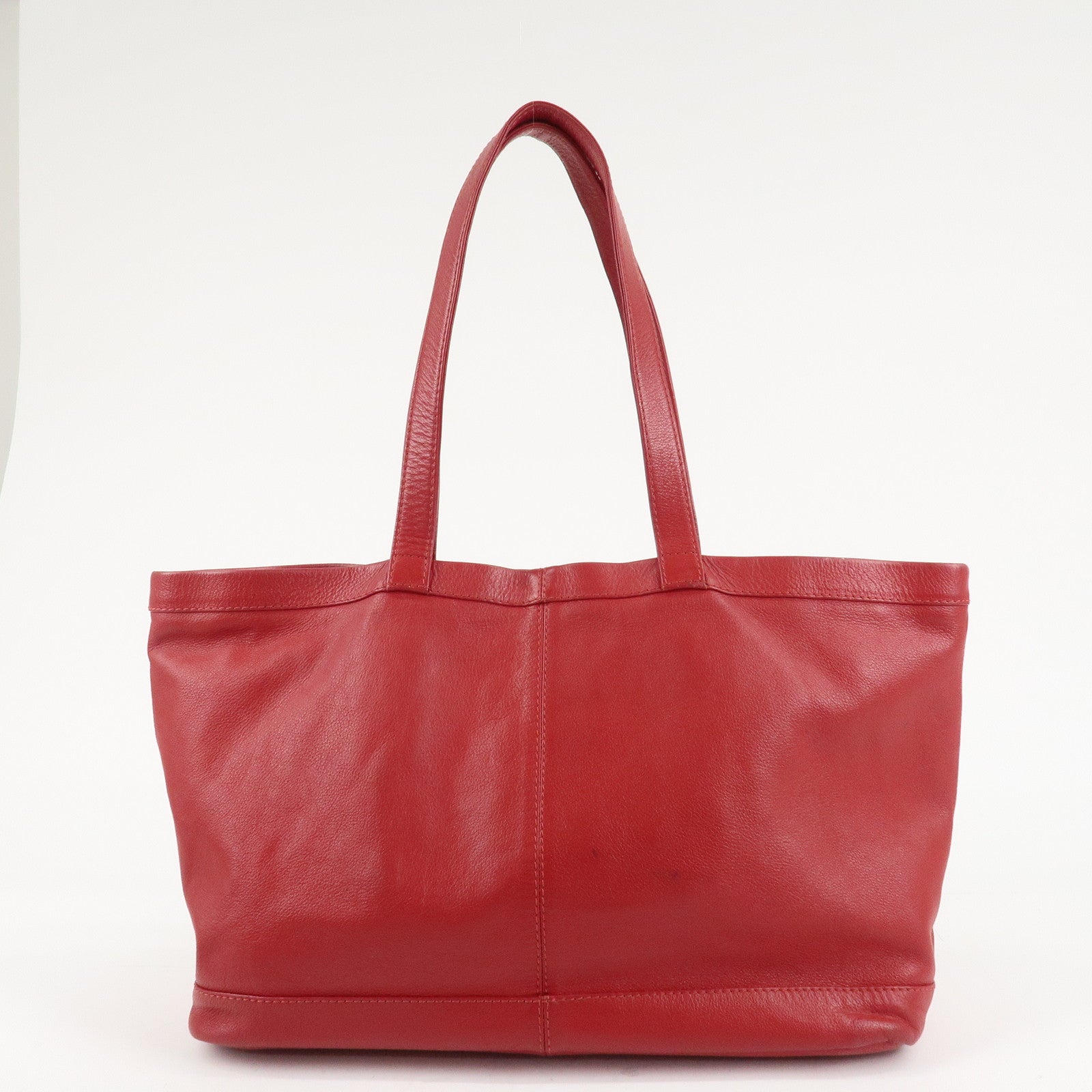 Chloe See By Chloe Leather Tote Bag Shoulder Bag Red