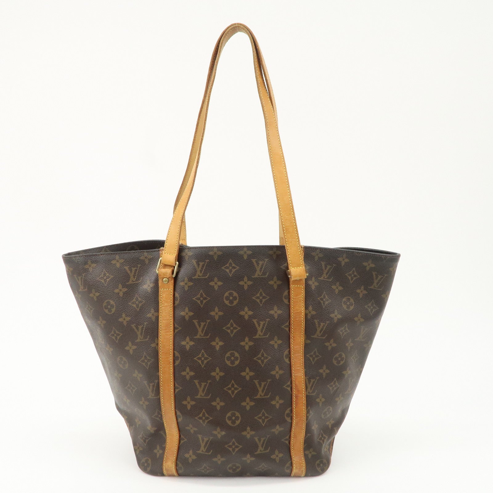 Louis Vuitton Monogram Sac Shopping Shoulder Bag Brown M51108 Used