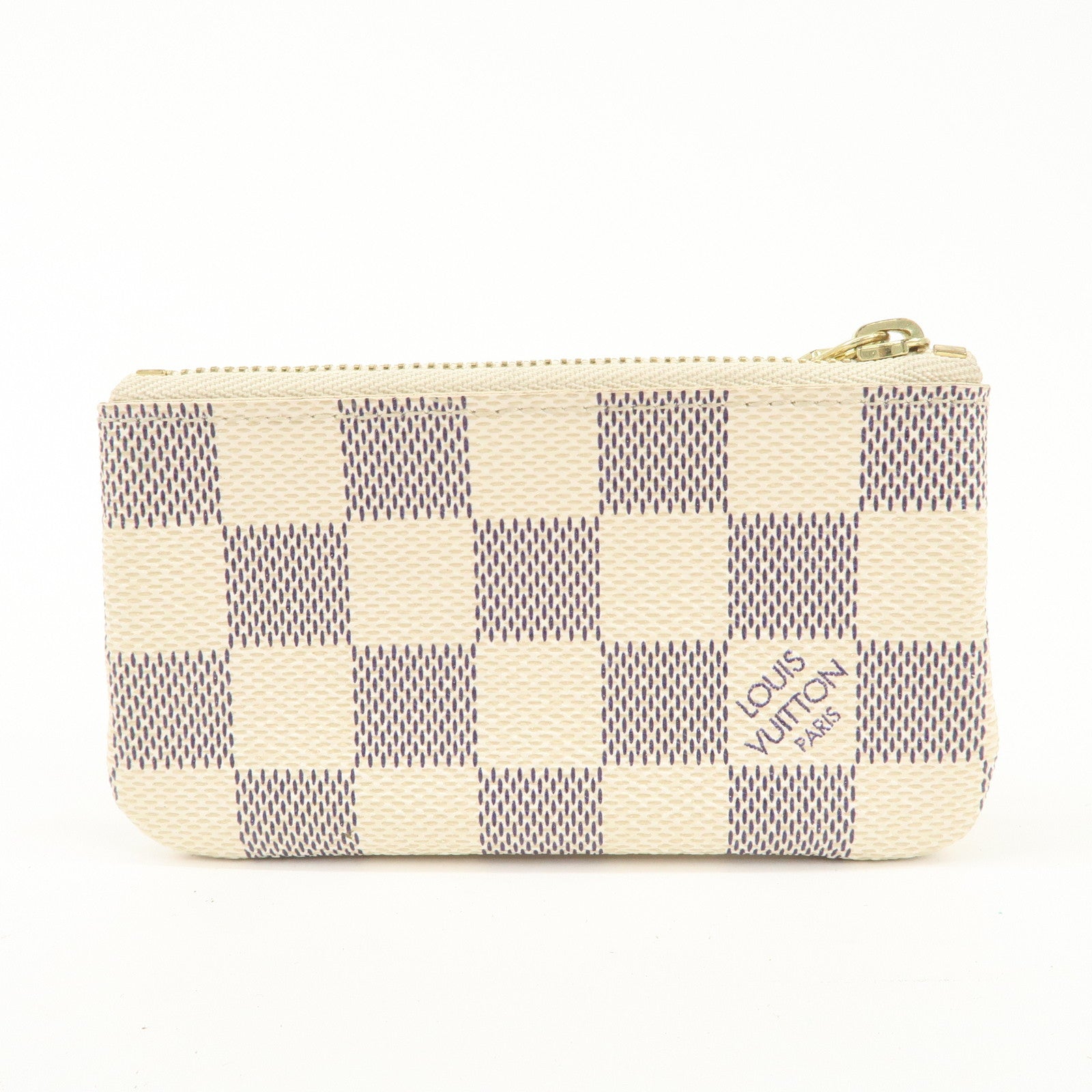 Louis Vuitton Damier Azur Pochette Cles Coin Case N62659 Used