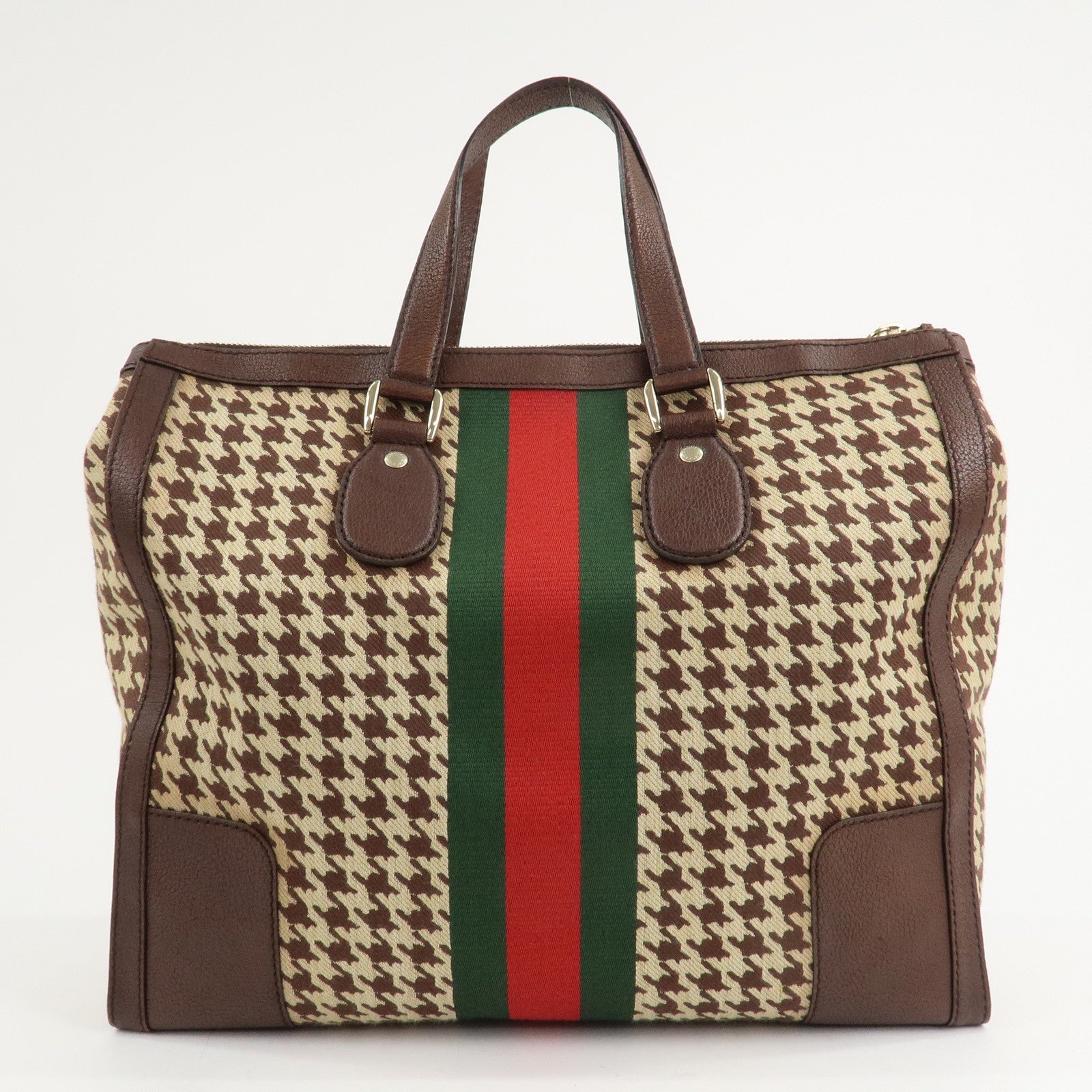 GUCCI Gucci Seventies Sherry Canvas Leather Tote Bag 271624 Used